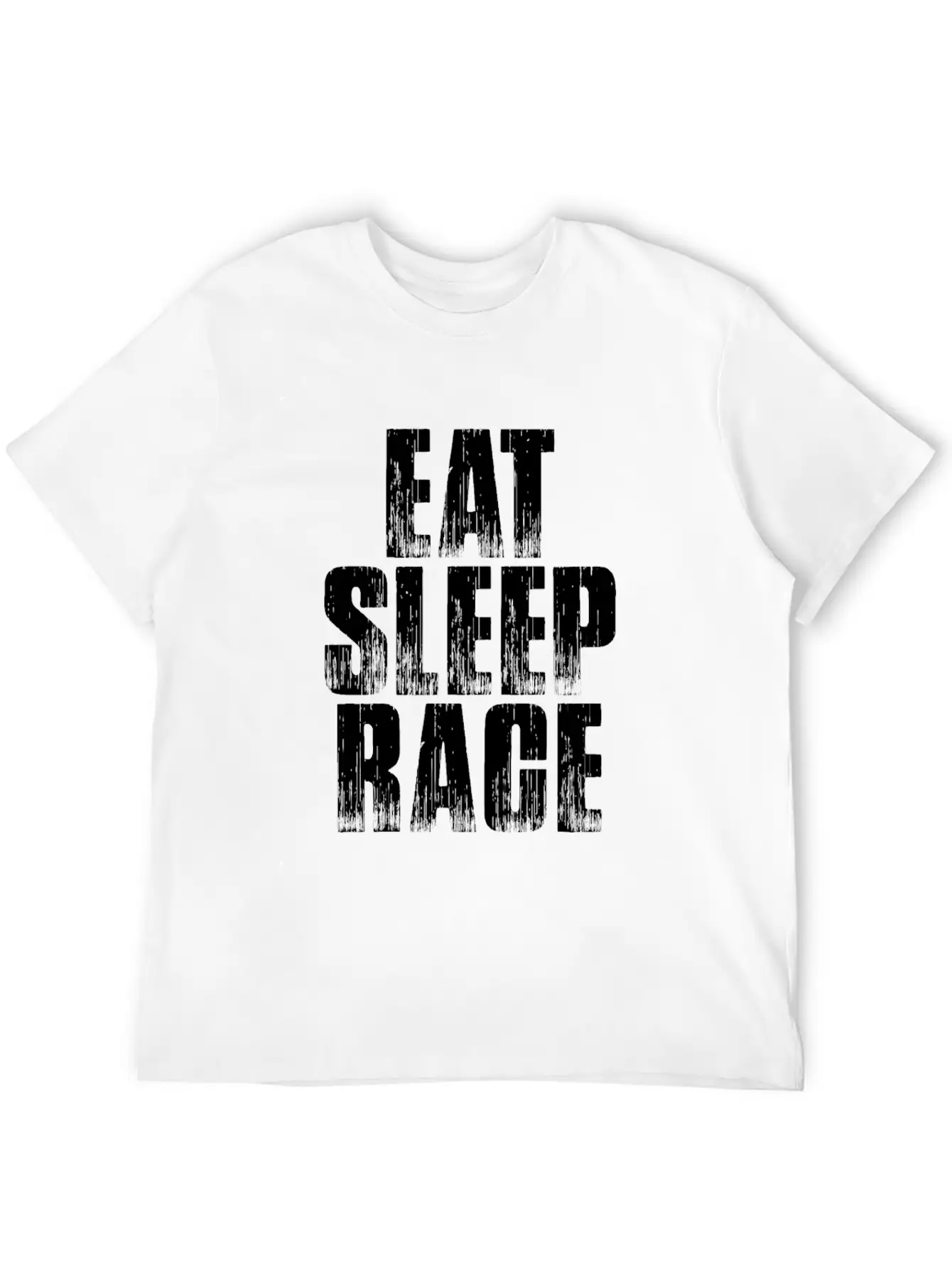 EAT SLEEP RACE Comfortable Minimalist Graphic Tee – Summer Style Essential