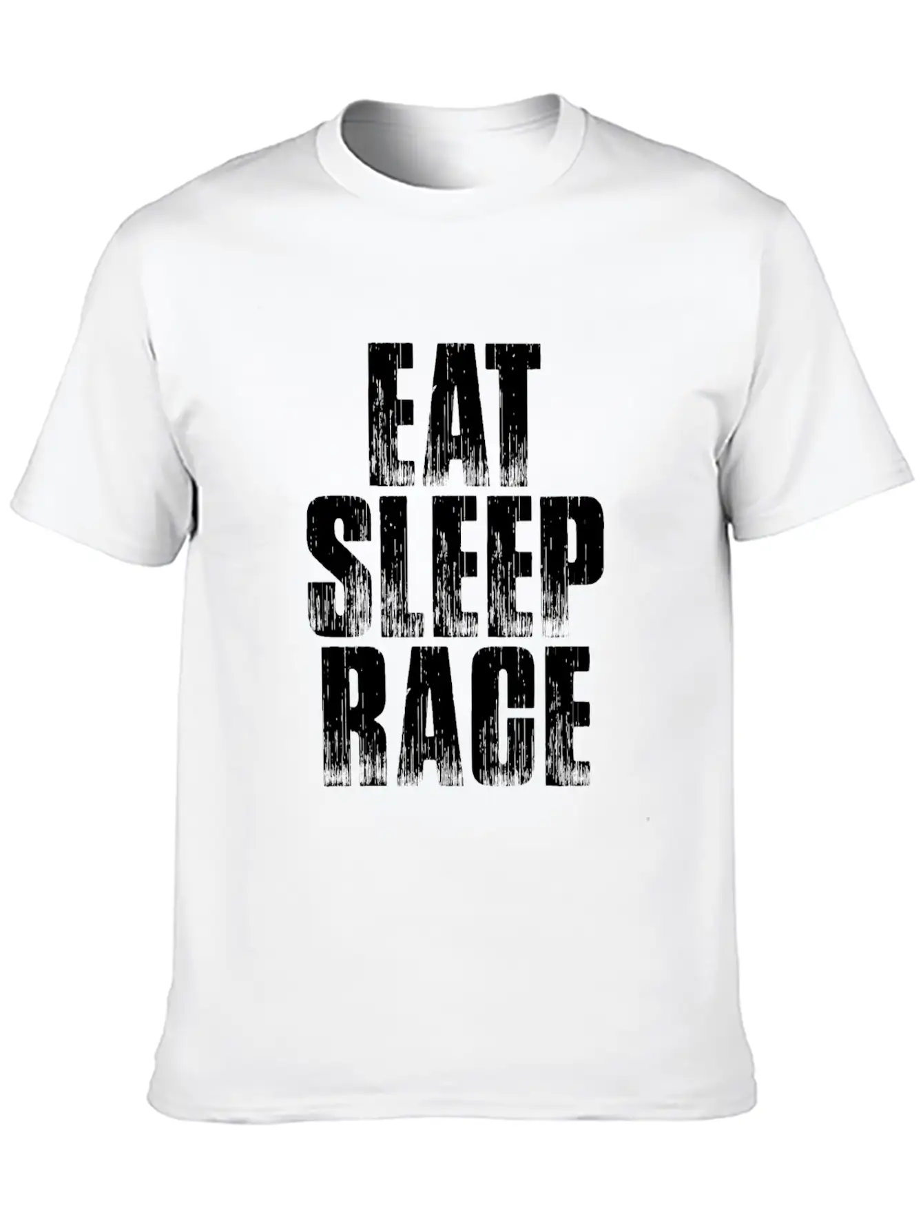 EAT SLEEP RACE Comfortable Minimalist Graphic Tee – Summer Style Essential