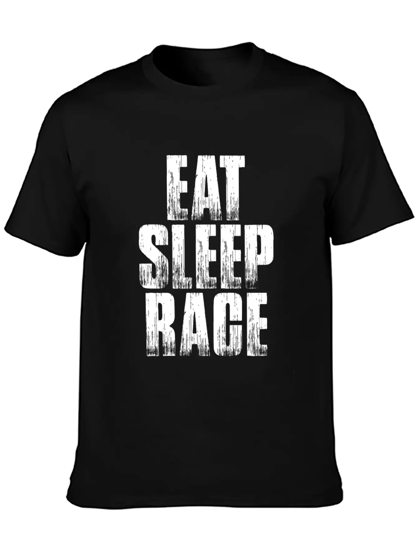 EAT SLEEP RACE Comfortable Minimalist Graphic Tee – Summer Style Essential