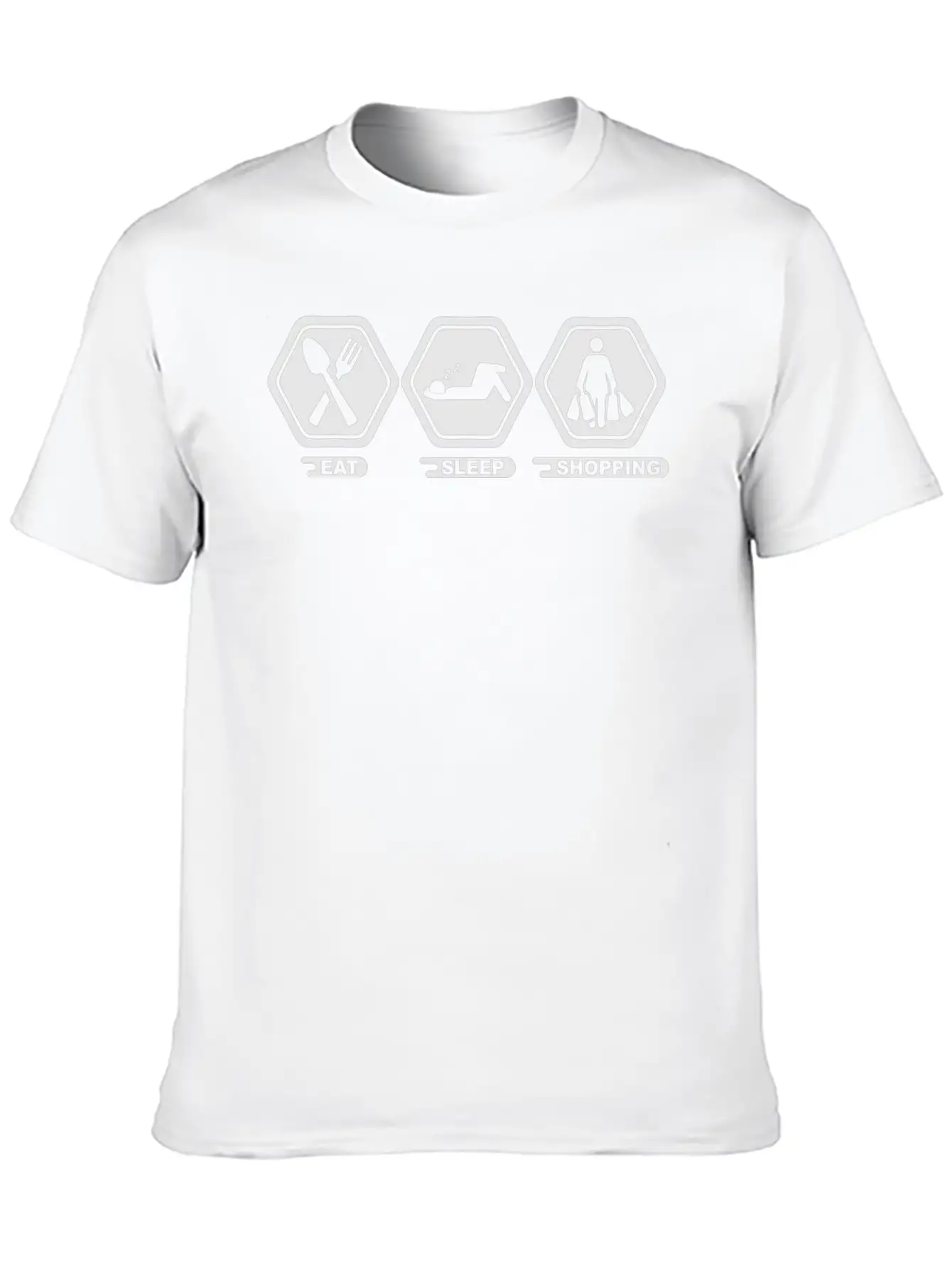 Eat Sleep Shopping Timeless Short Sleeve Tee – Comfy And Minimalist Design