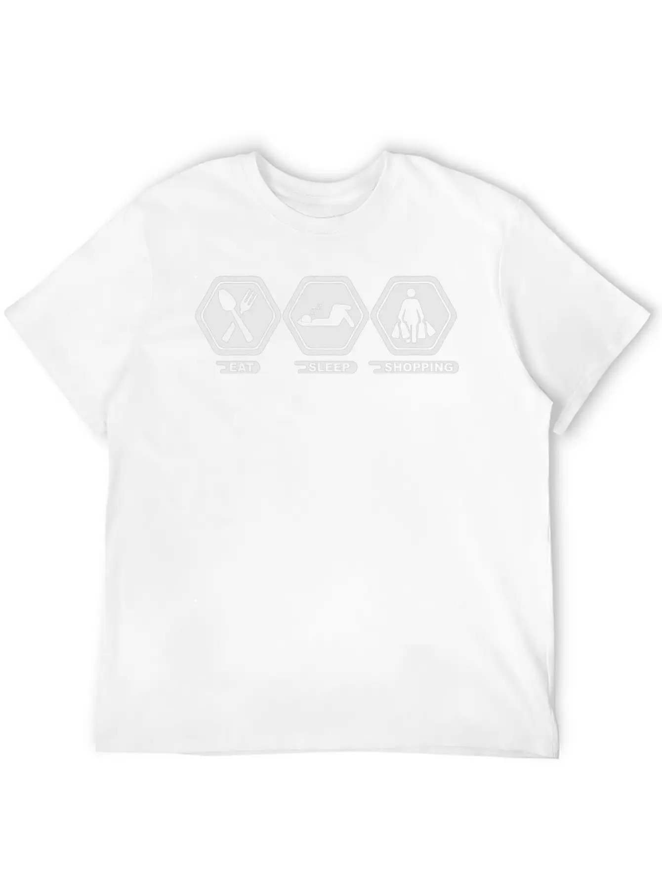 Eat Sleep Shopping Timeless Short Sleeve Tee – Comfy And Minimalist Design
