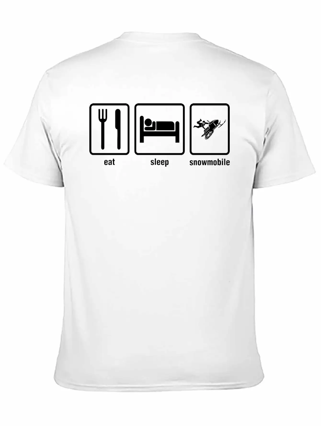 Eat Sleep Snowmobile Stylish Everyday T-Shirt – Unisex Basic Cotton Tee