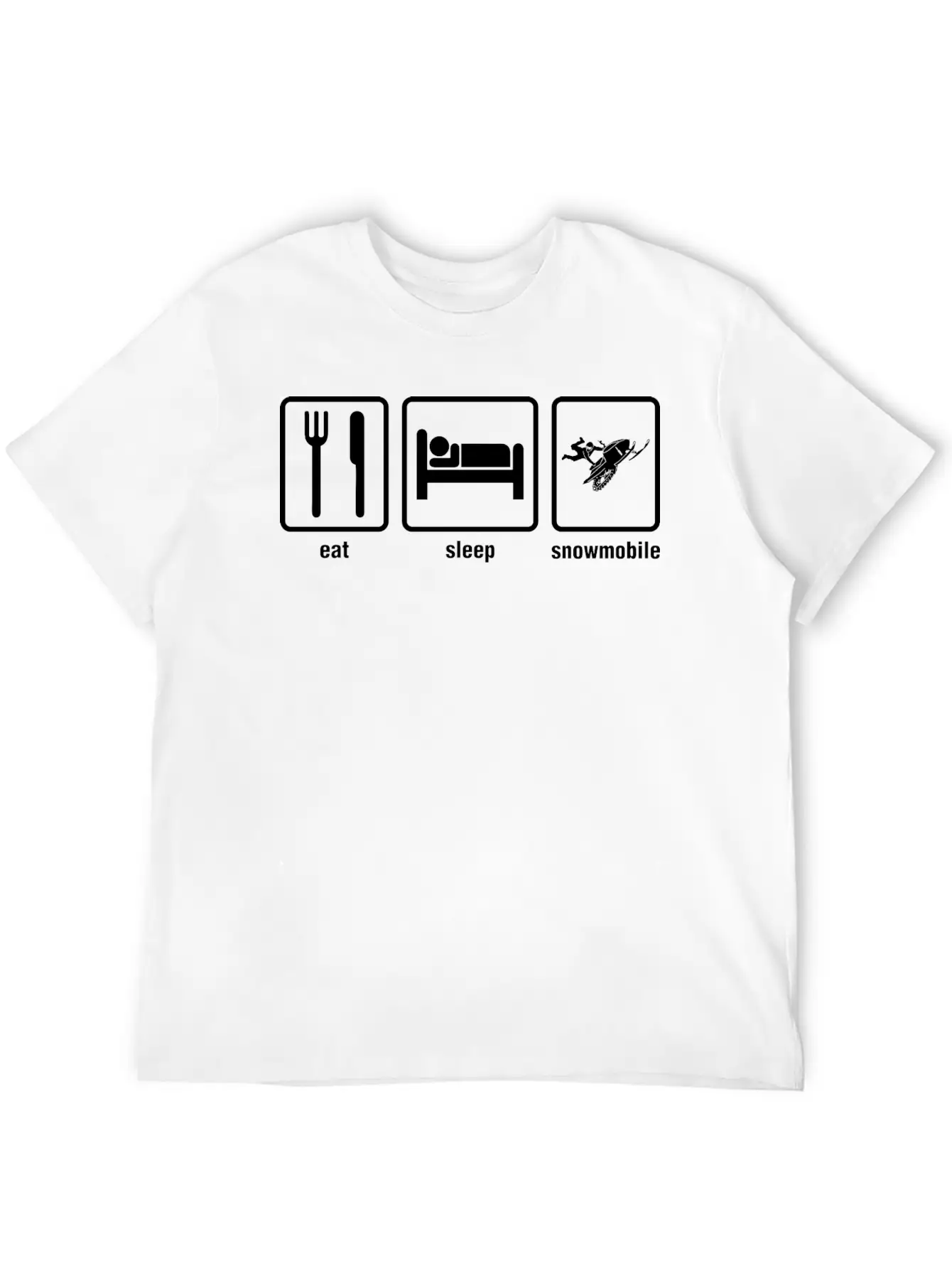 Eat Sleep Snowmobile Stylish Everyday T-Shirt – Unisex Basic Cotton Tee
