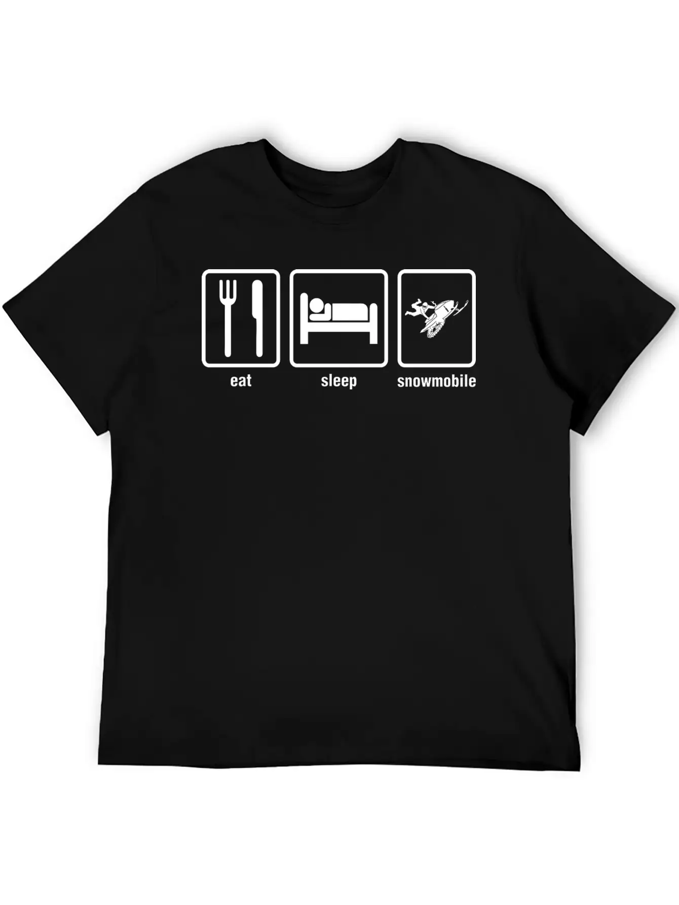 Eat Sleep Snowmobile Stylish Everyday T-Shirt – Unisex Basic Cotton Tee