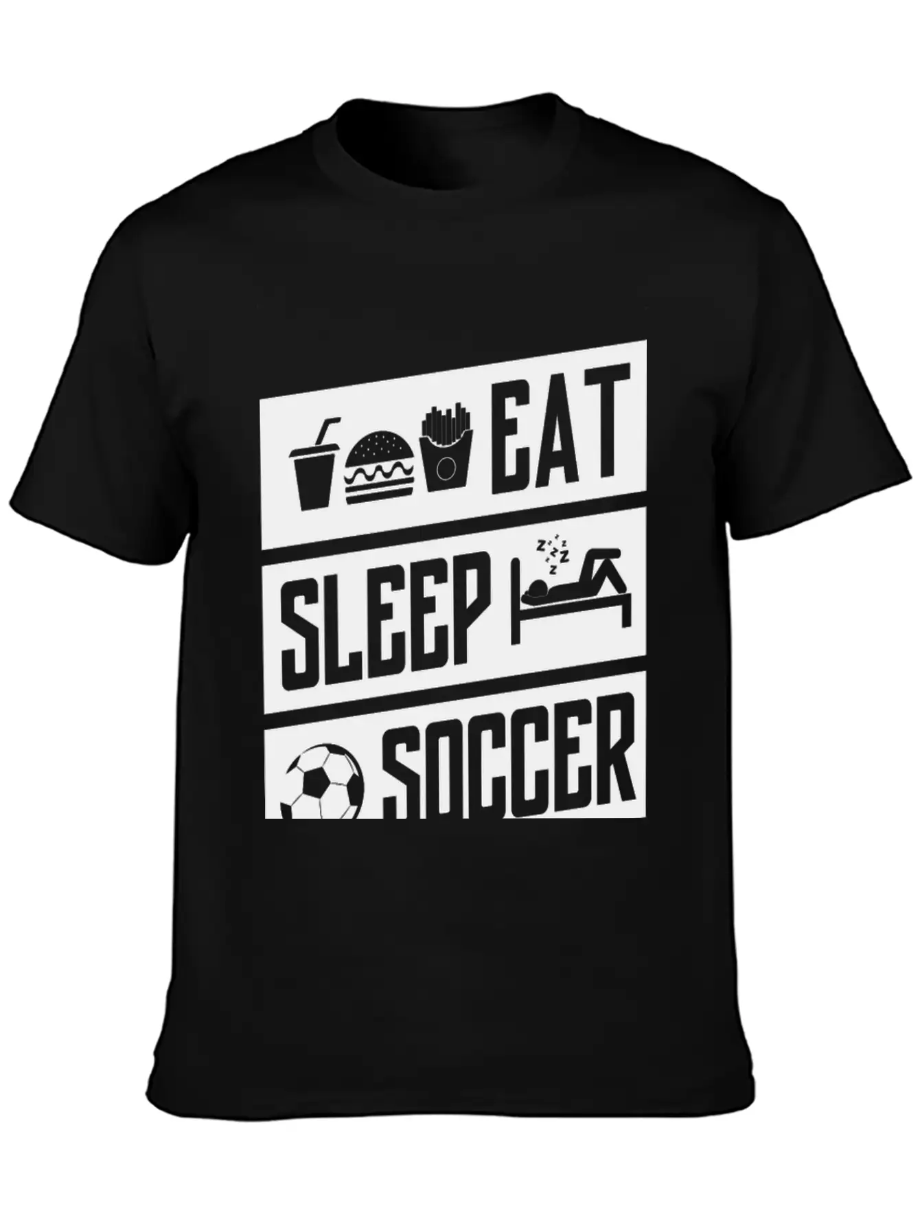 Eat Sleep Soccer Basic Graphic T-Shirt – Daily Comfort In Soft Cotton