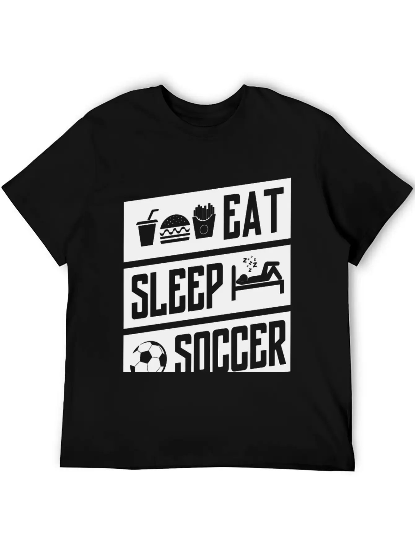 Eat Sleep Soccer Basic Graphic T-Shirt – Daily Comfort In Soft Cotton