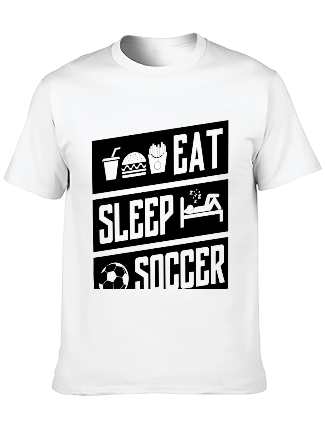 Eat Sleep Soccer Basic Graphic T-Shirt – Daily Comfort In Soft Cotton