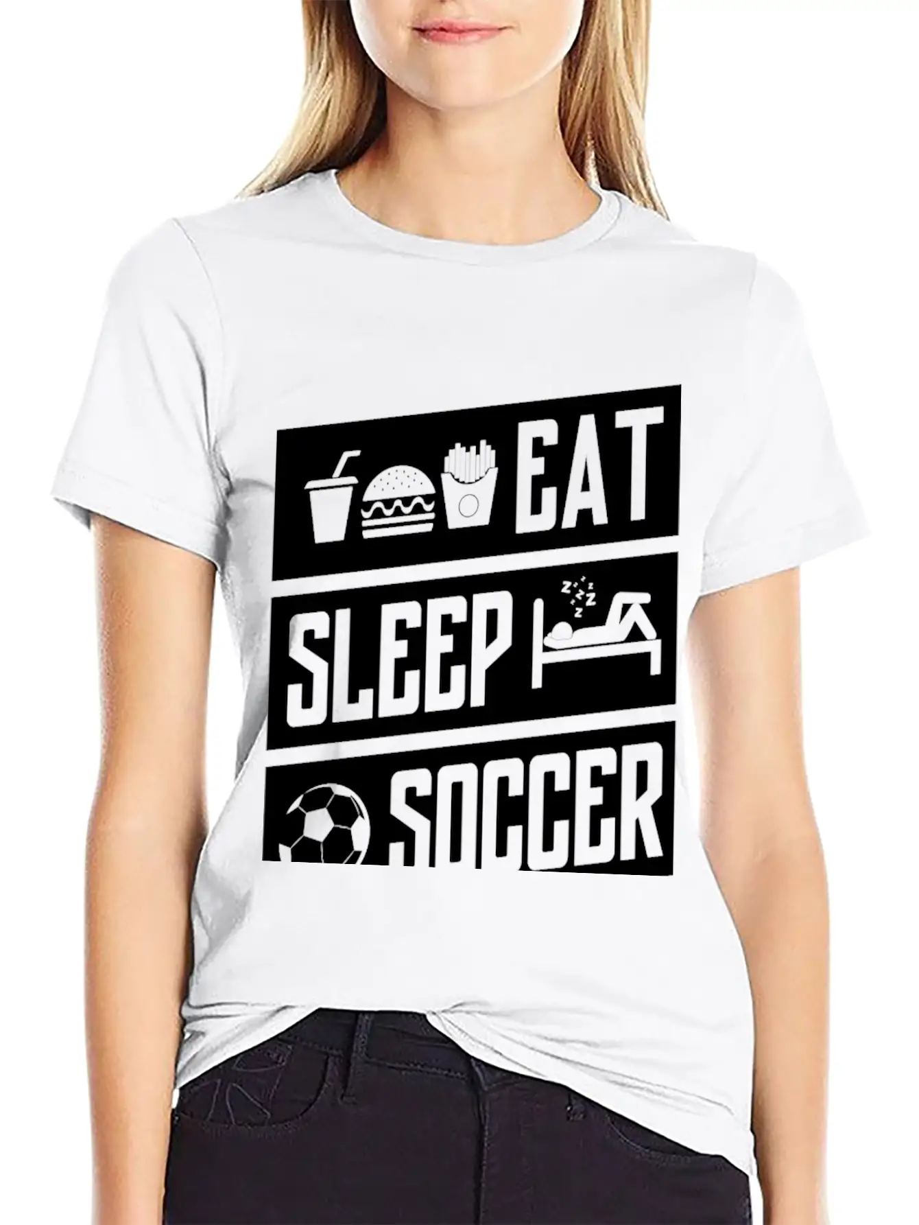 Eat Sleep Soccer Basic Graphic T-Shirt – Daily Comfort In Soft Cotton