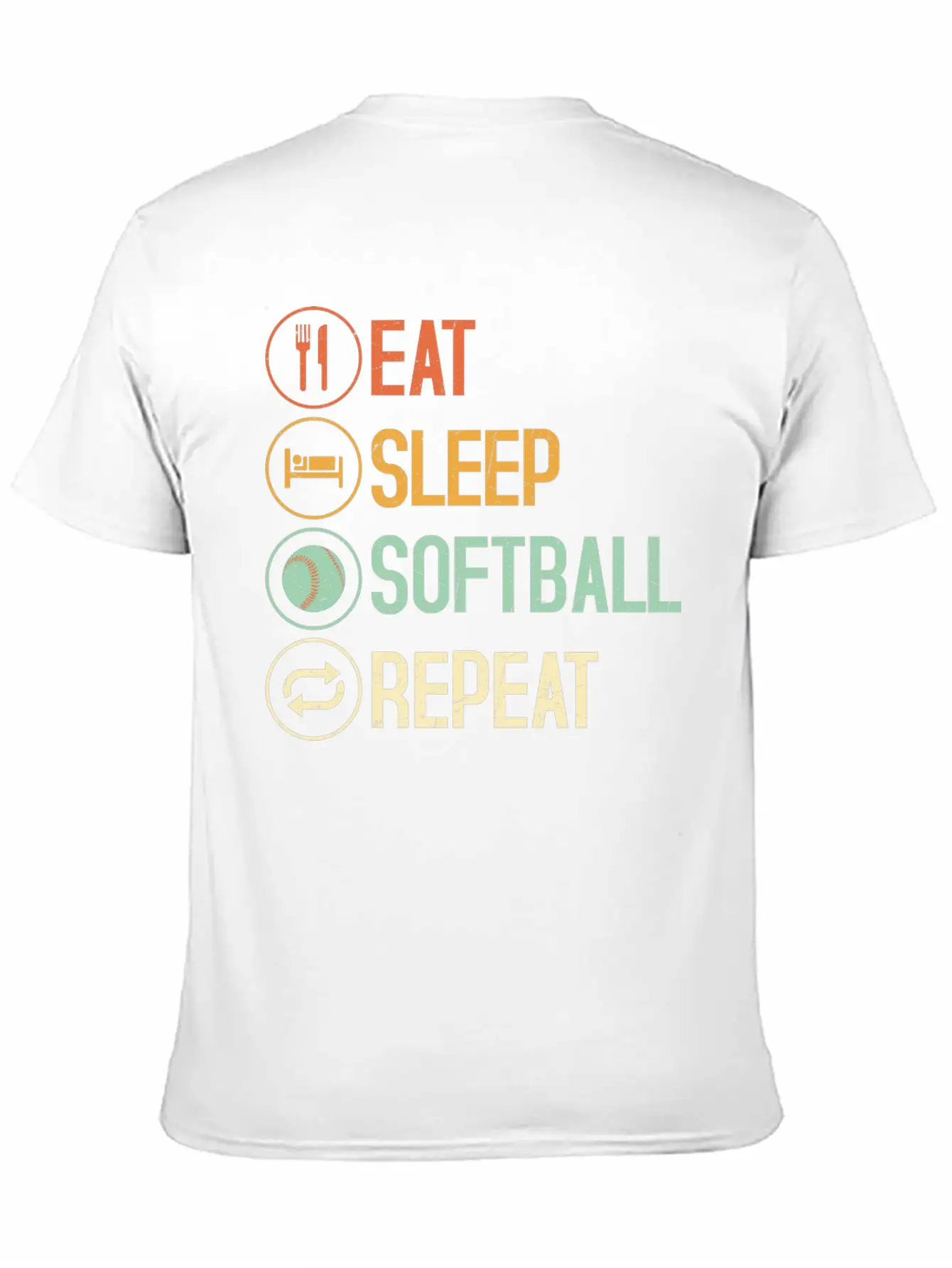 Eat Sleep Softball Repeat Team Baseball Timeless Short Sleeve Tee – Comfy And Minimalist Design