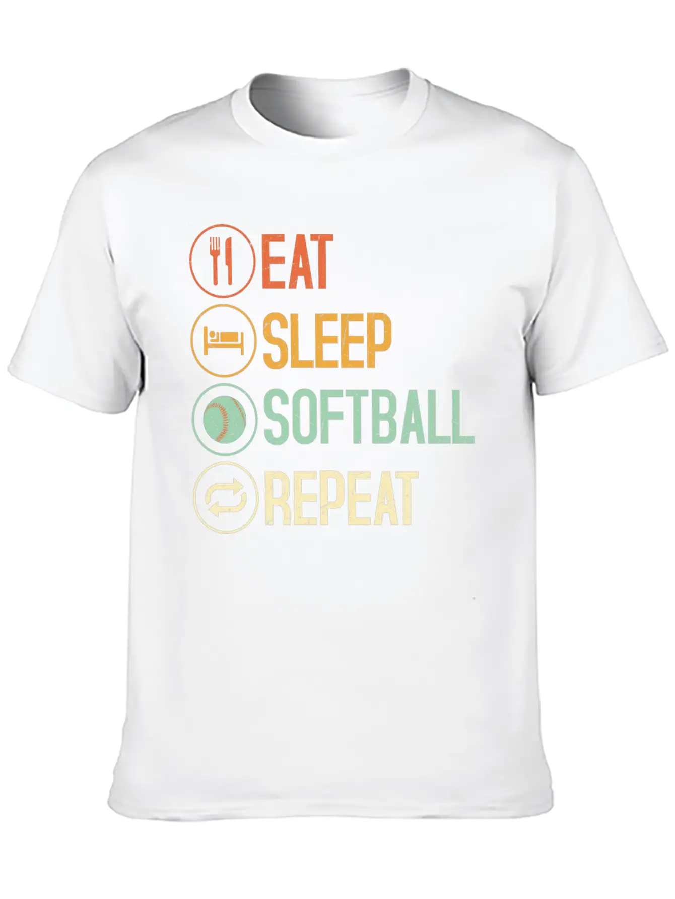 Eat Sleep Softball Repeat Team Baseball Timeless Short Sleeve Tee – Comfy And Minimalist Design