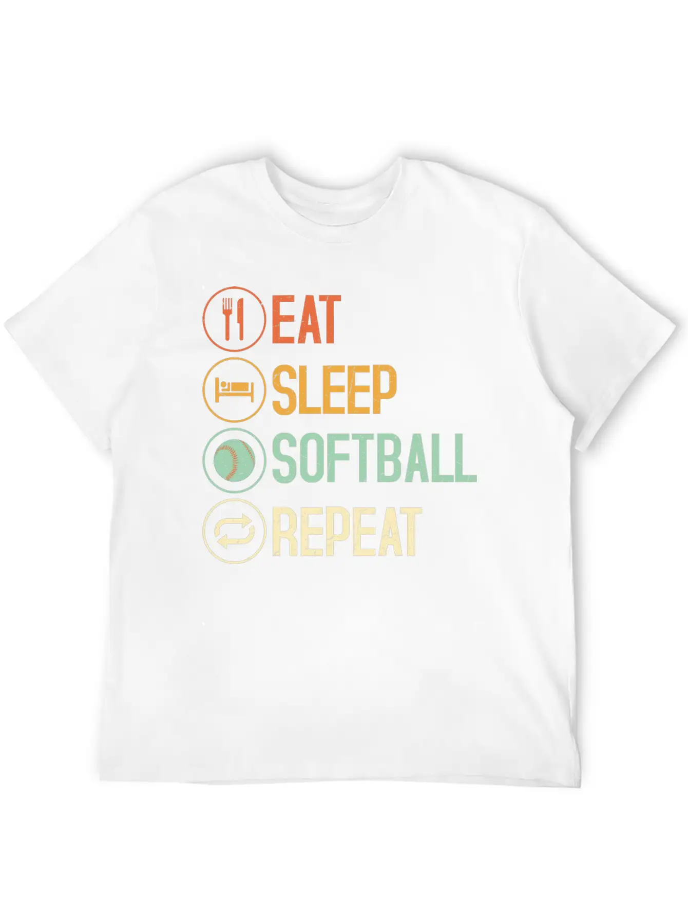 Eat Sleep Softball Repeat Team Baseball Timeless Short Sleeve Tee – Comfy And Minimalist Design