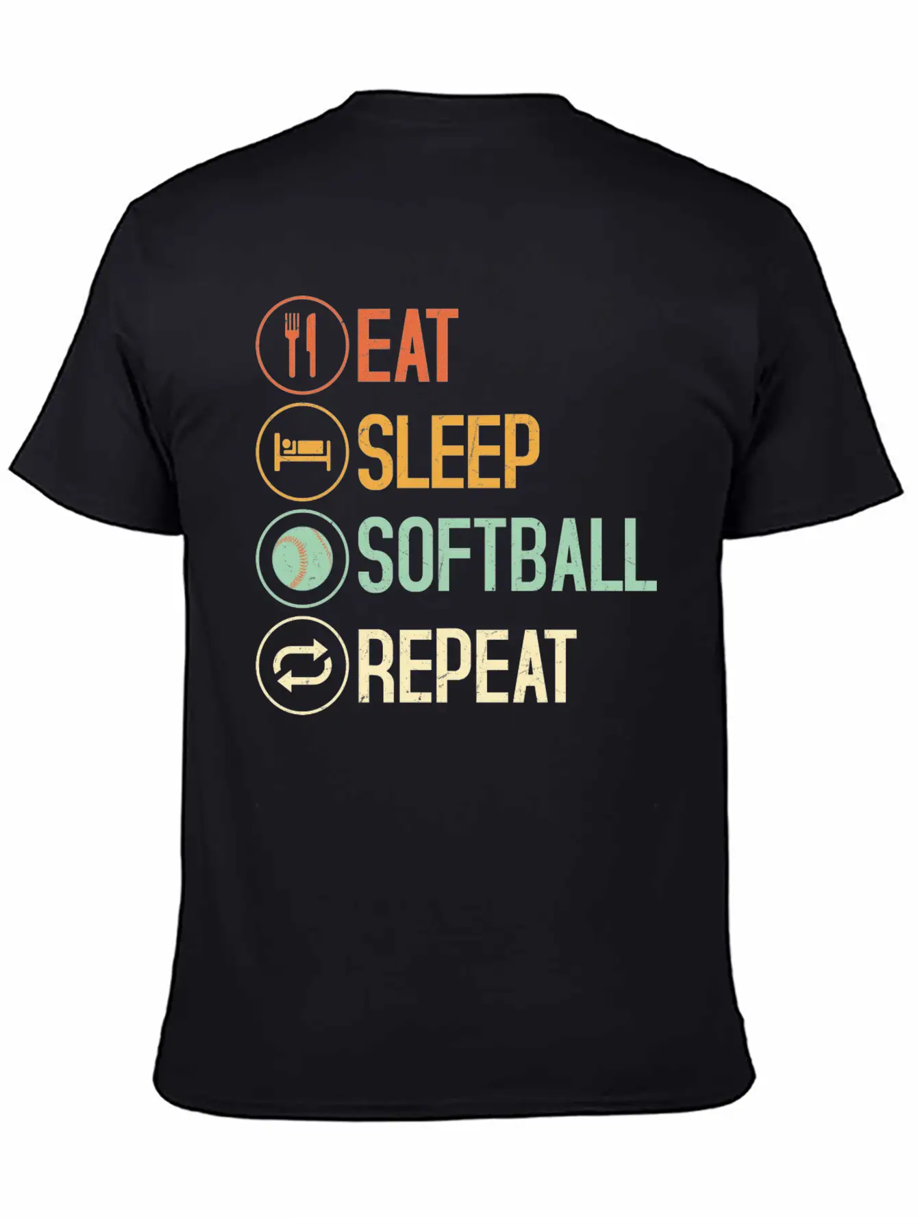 Eat Sleep Softball Repeat Team Baseball Timeless Short Sleeve Tee – Comfy And Minimalist Design