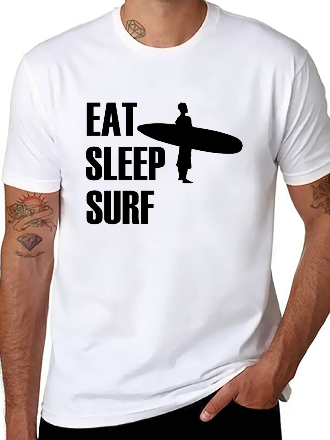 EAT SLEEP SURF2.png Essential Unisex Summer Tee – Soft Cotton Casual Fit