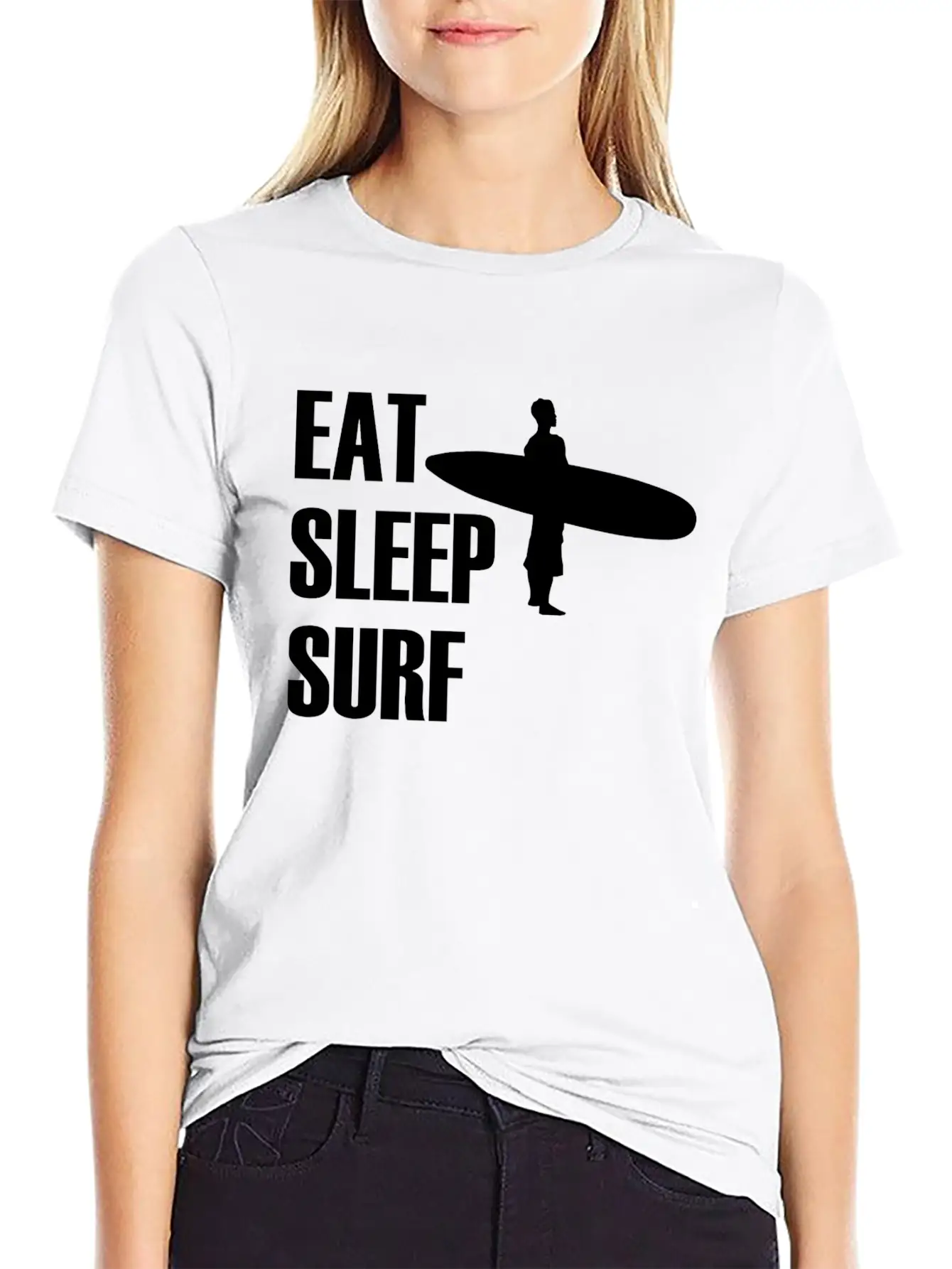EAT SLEEP SURF2.png Essential Unisex Summer Tee – Soft Cotton Casual Fit