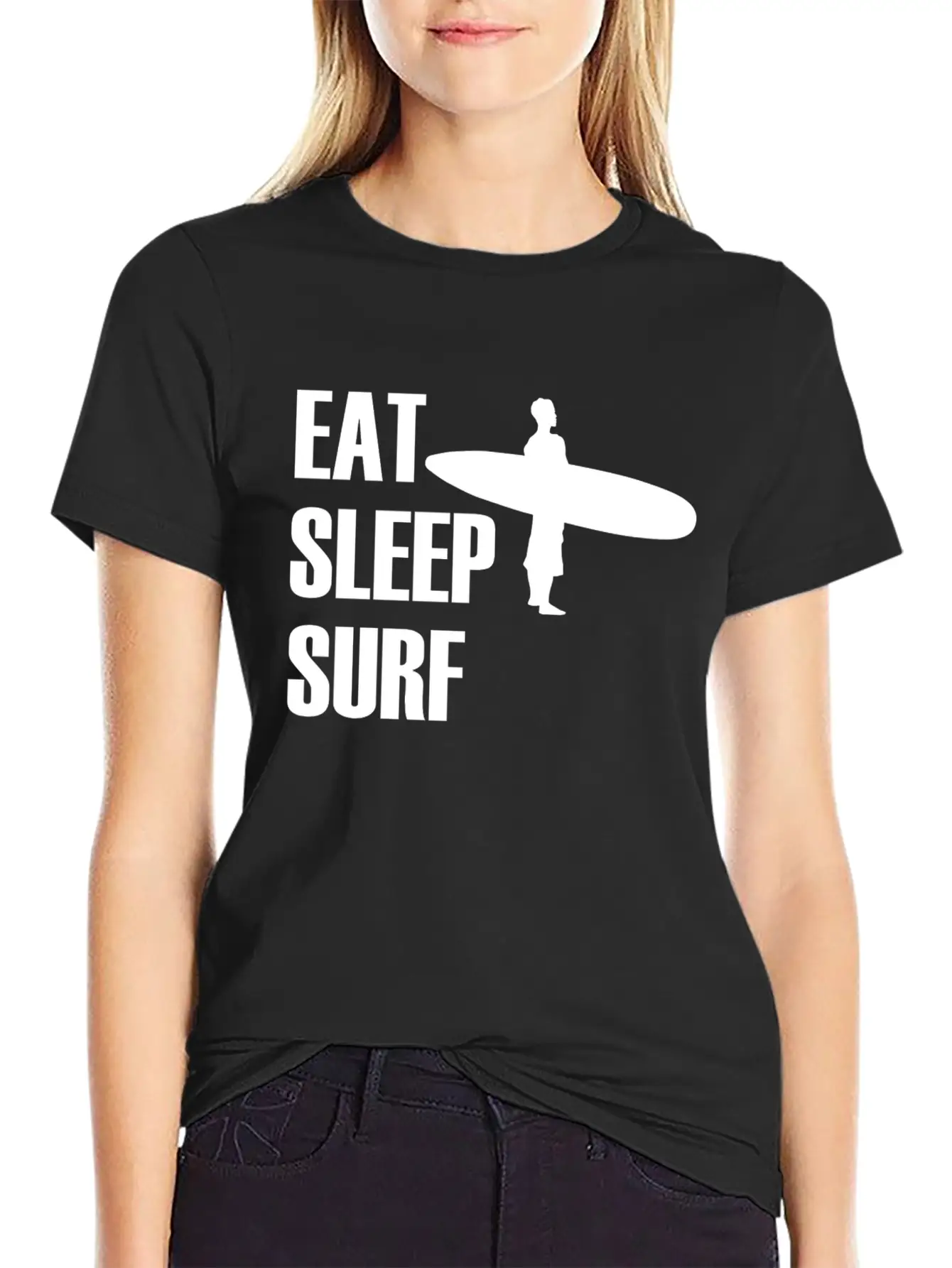 EAT SLEEP SURF2.png Essential Unisex Summer Tee – Soft Cotton Casual Fit