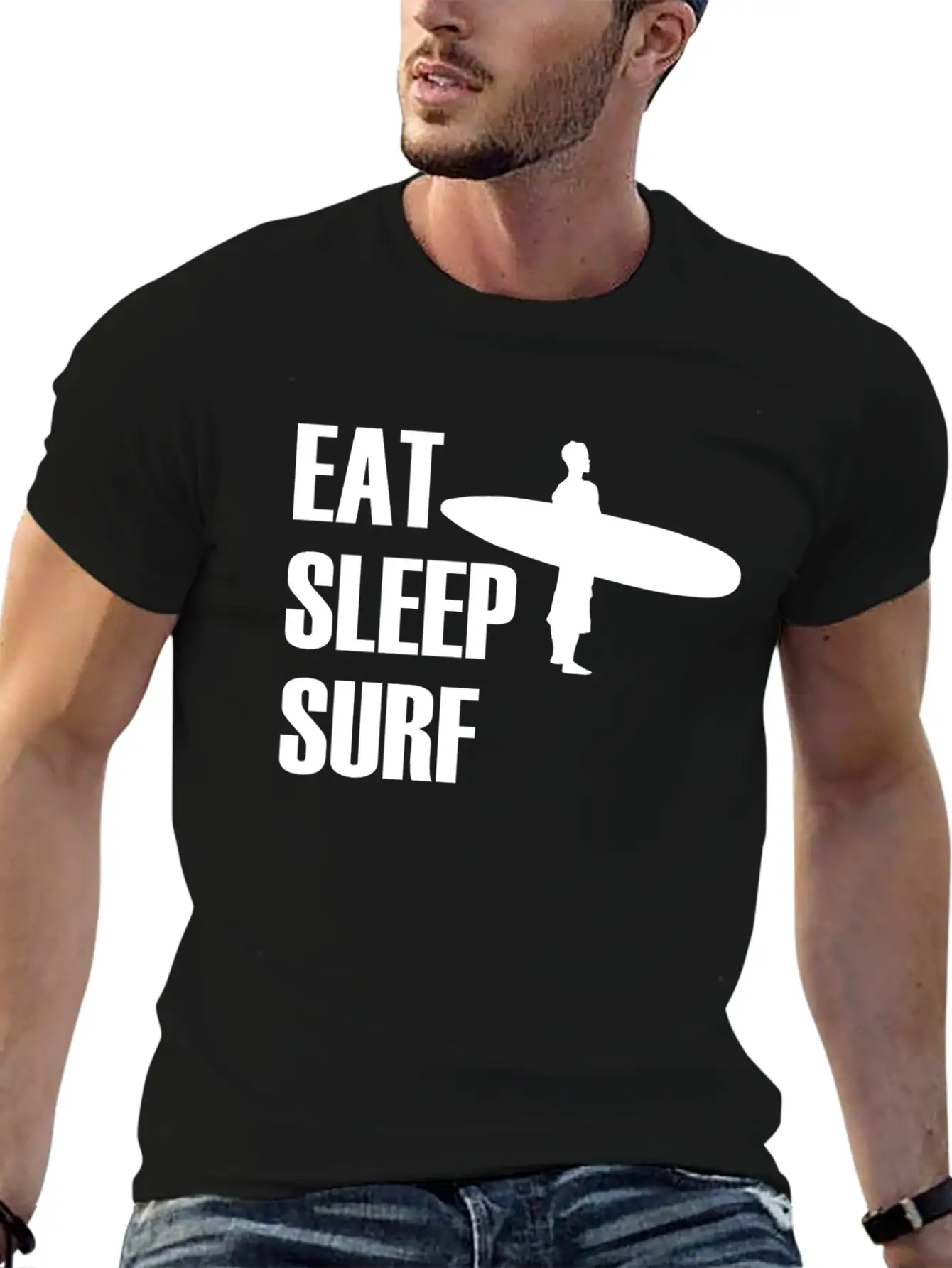 EAT SLEEP SURF2.png Essential Unisex Summer Tee – Soft Cotton Casual Fit