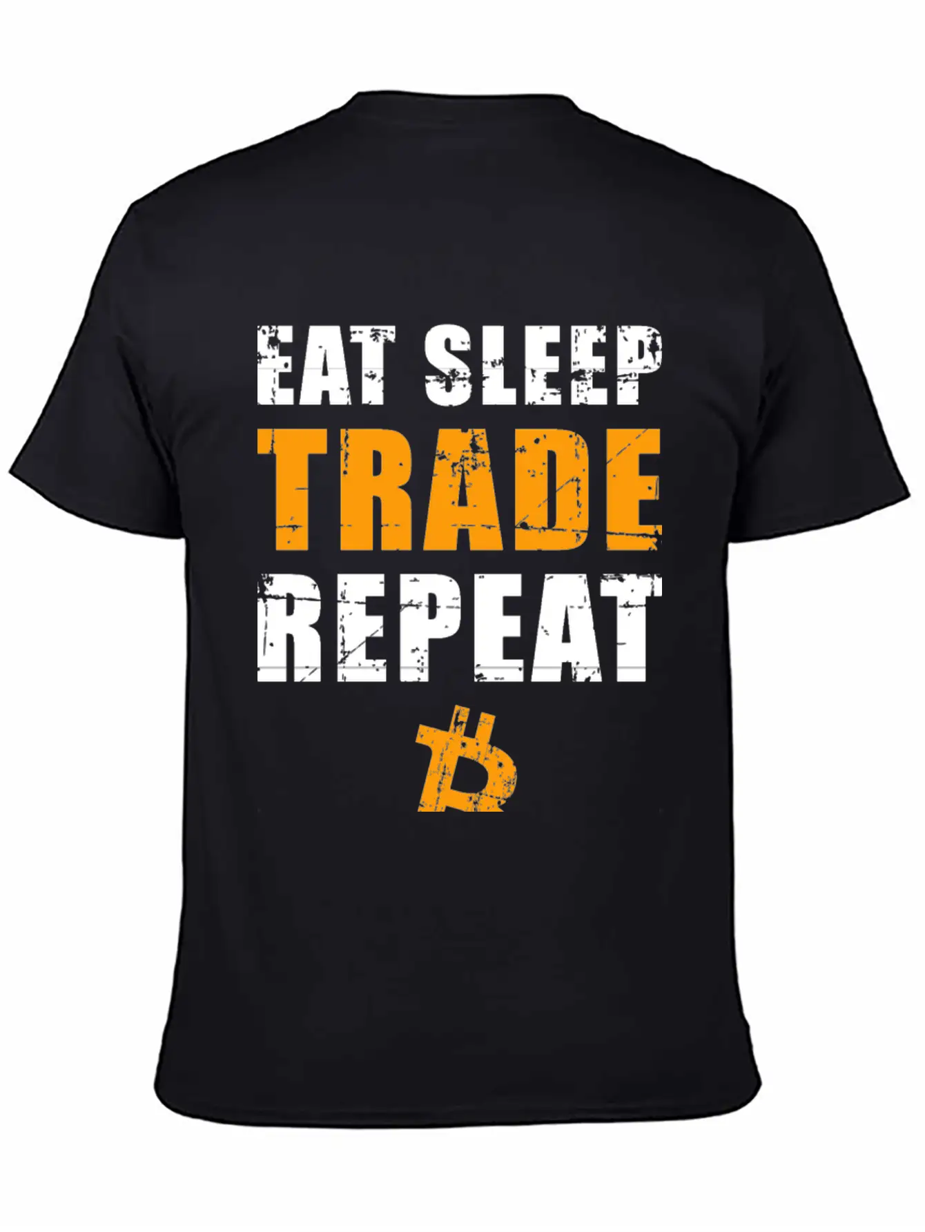 EAT SLEEP TRADE REPEAT Bitcoin Trader Comfortable Minimalist Graphic Tee – Summer Style Essential