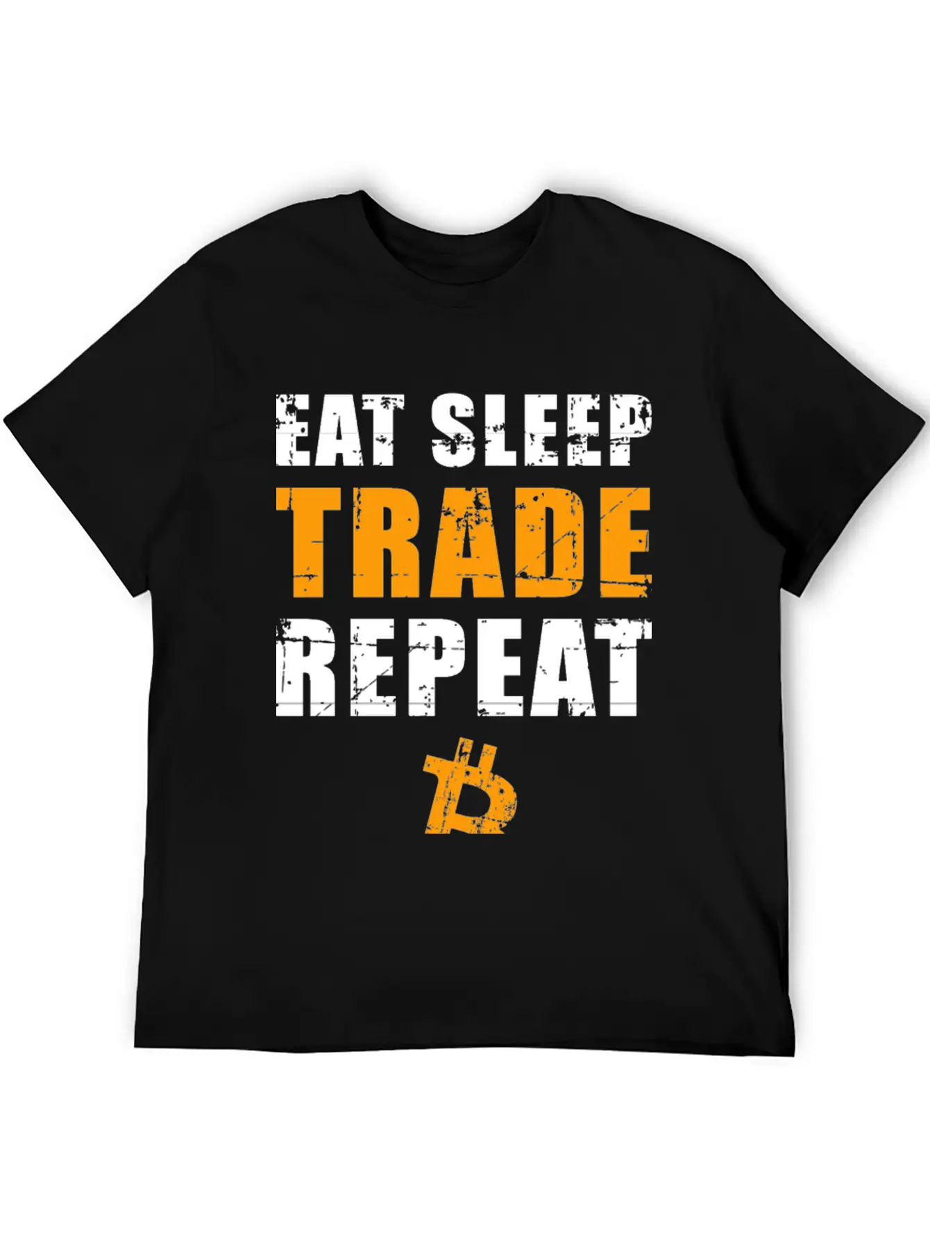 EAT SLEEP TRADE REPEAT Bitcoin Trader Comfortable Minimalist Graphic Tee – Summer Style Essential