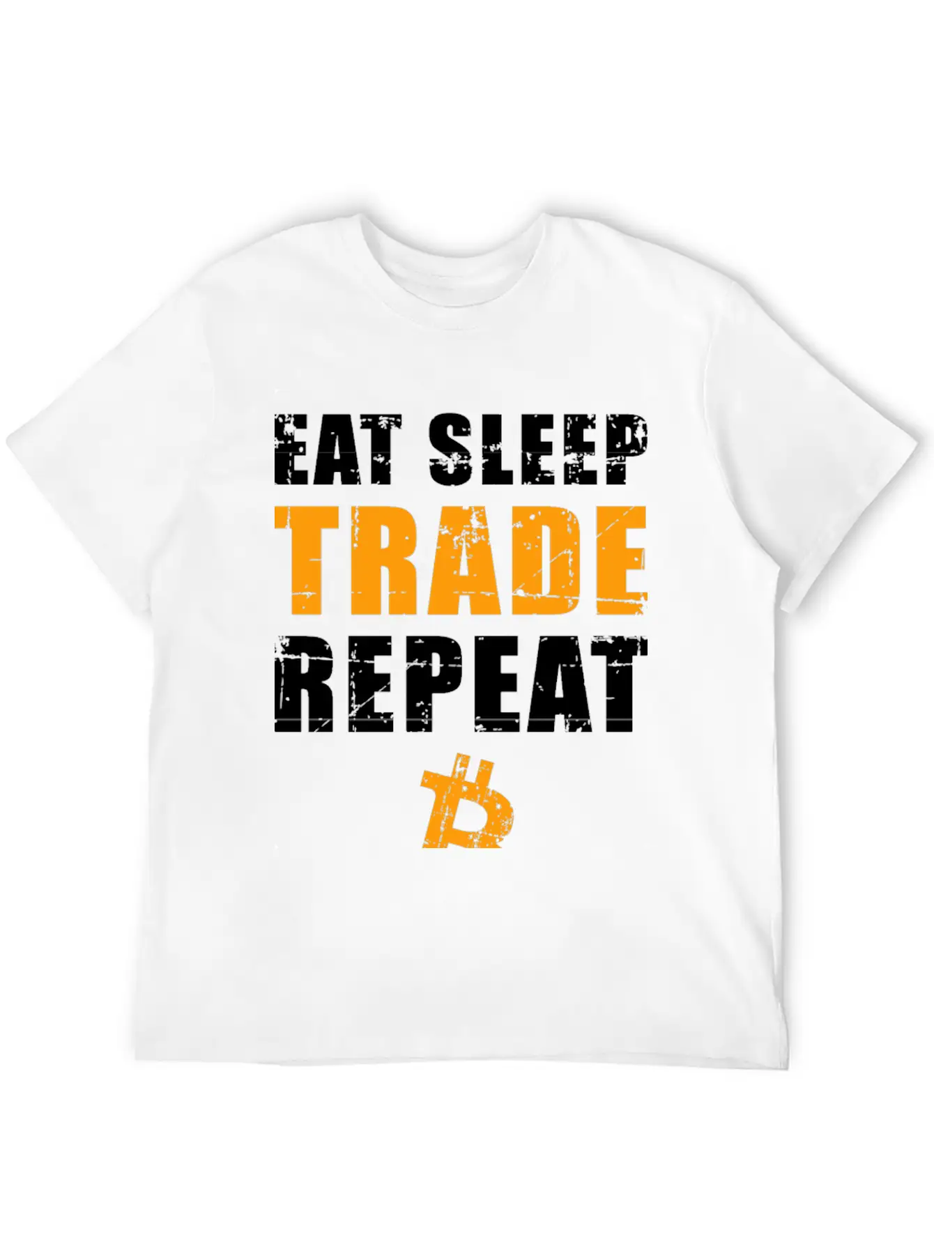 EAT SLEEP TRADE REPEAT Bitcoin Trader Comfortable Minimalist Graphic Tee – Summer Style Essential