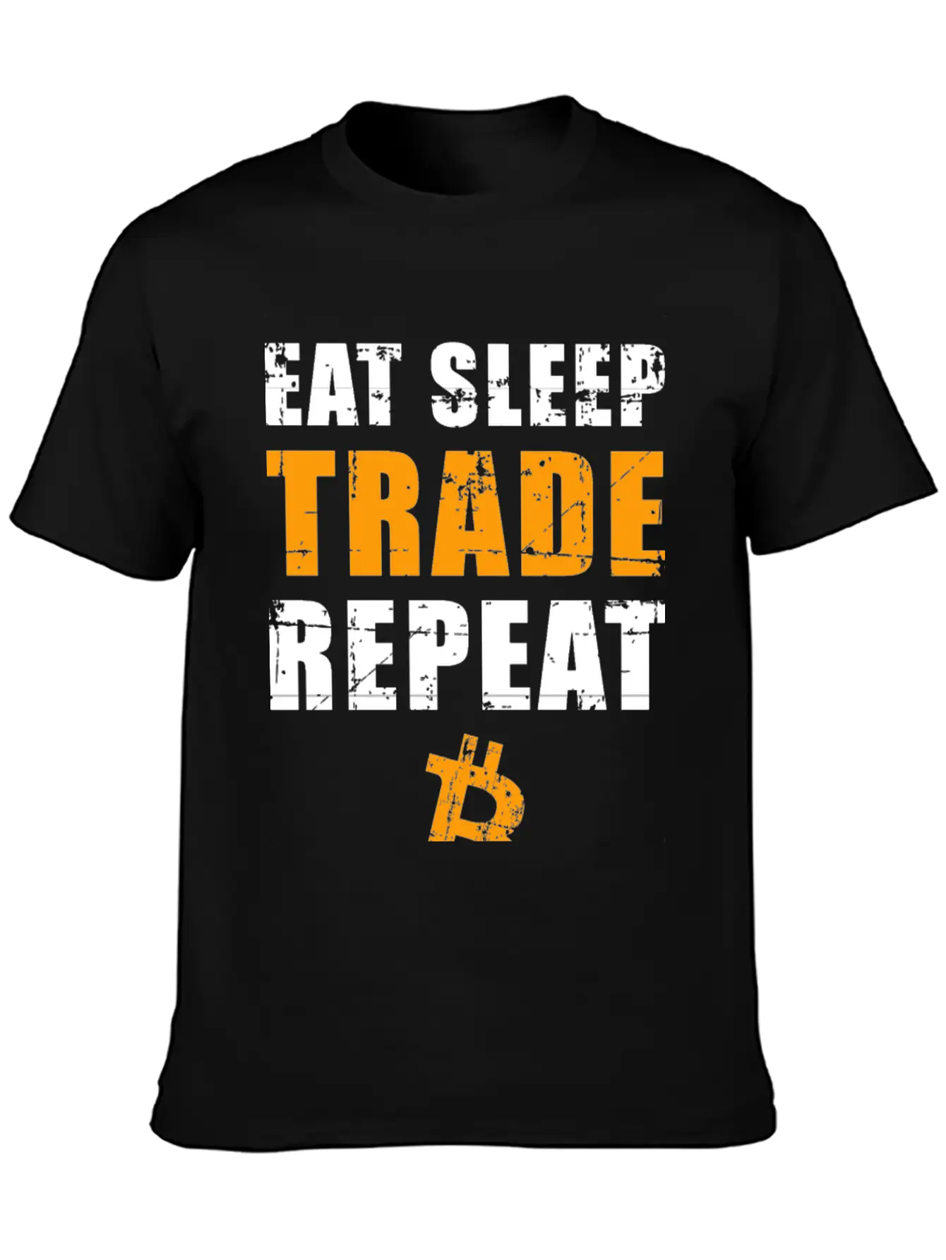 EAT SLEEP TRADE REPEAT Bitcoin Trader Comfortable Minimalist Graphic Tee – Summer Style Essential