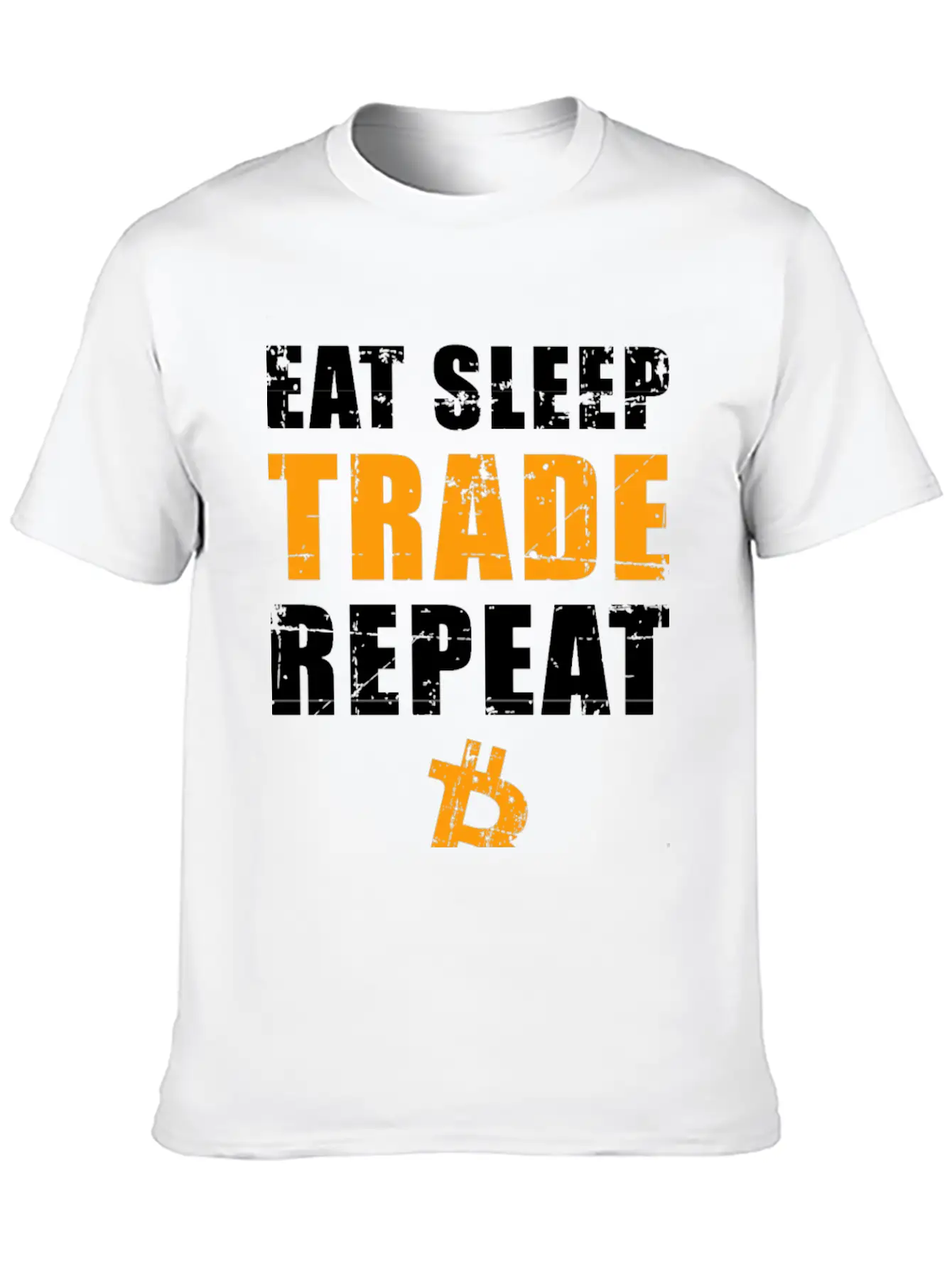 EAT SLEEP TRADE REPEAT Bitcoin Trader Comfortable Minimalist Graphic Tee – Summer Style Essential