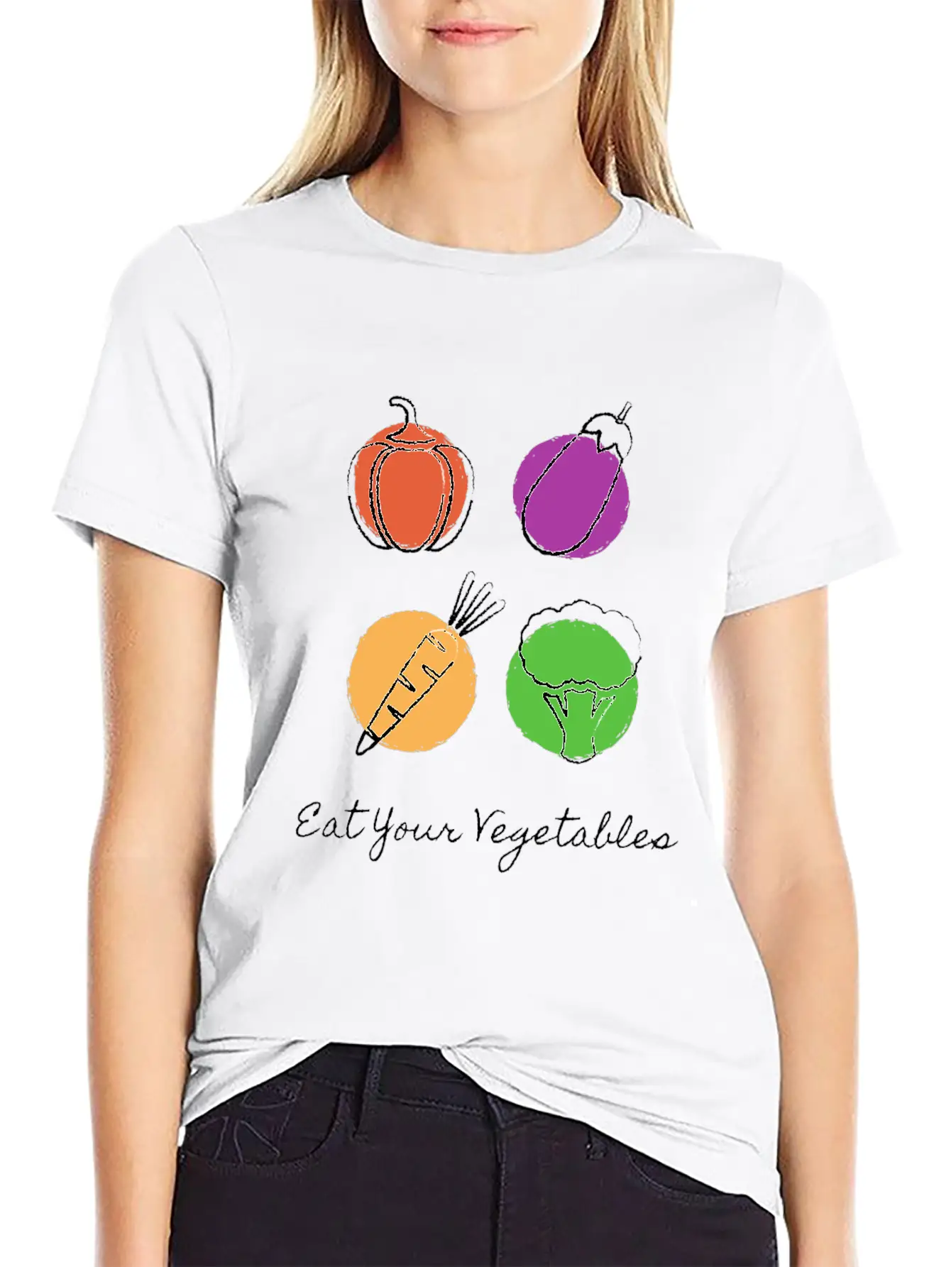Eat Your Vegetables Stylish Everyday T-Shirt – Unisex Basic Cotton Tee