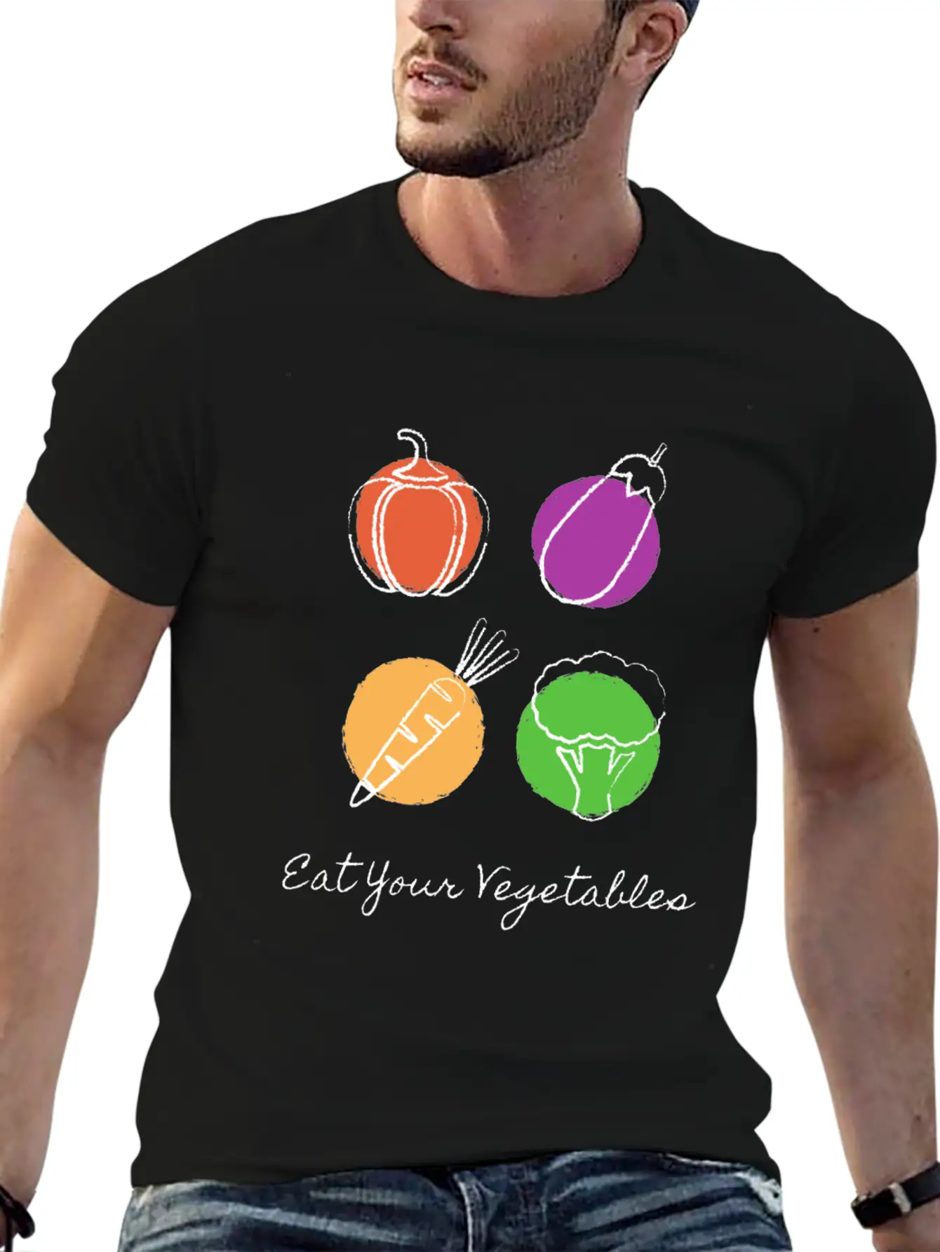 Eat Your Vegetables Stylish Everyday T-Shirt – Unisex Basic Cotton Tee