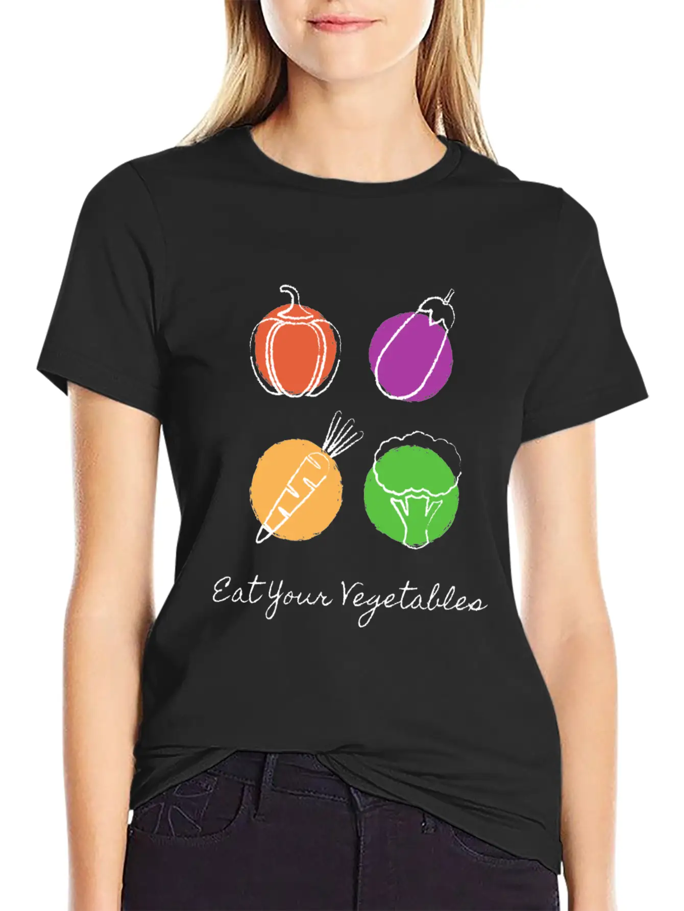 Eat Your Vegetables Stylish Everyday T-Shirt – Unisex Basic Cotton Tee