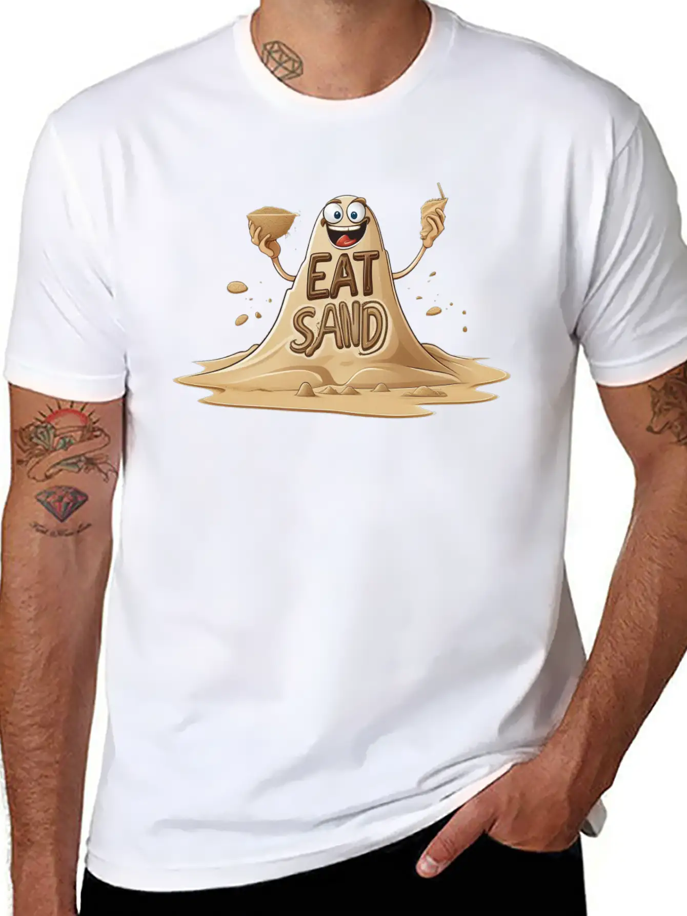 Eating Sand Because Why Conform To Culinary Norms Basic Graphic T-Shirt – Daily Comfort In Soft Cotton