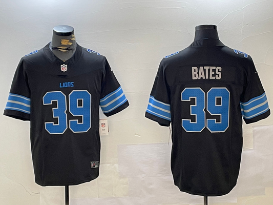 Men's Detroit Lions Jake Bates #39 Black Team Game Jerseys