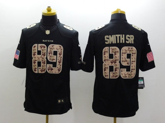 Men's Baltimore Ravens Steve Smith Sr #89 Black Game Player Jerseys