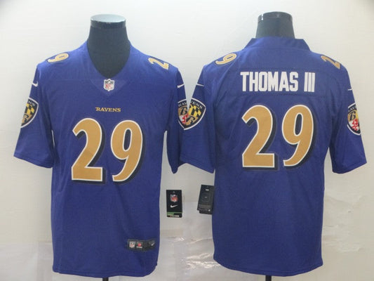Men's Baltimore Ravens Earl Thomas III #29 Purple Game Player Jerseys