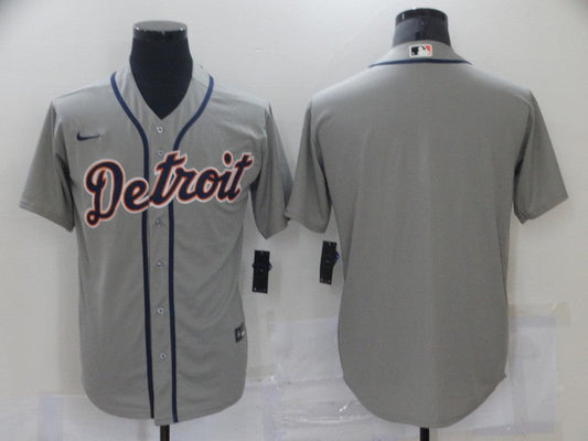 Men's Detroit Tigers Gray Blank Replica Jerseys