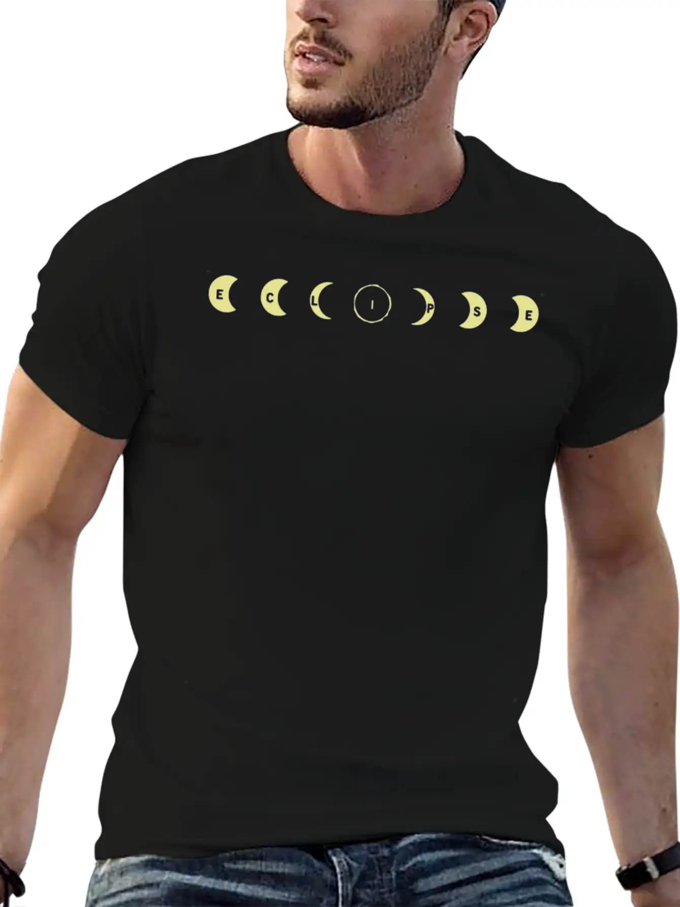 Eclipse Moon Phases Essential Unisex Summer Tee – Soft Cotton Casual Fit