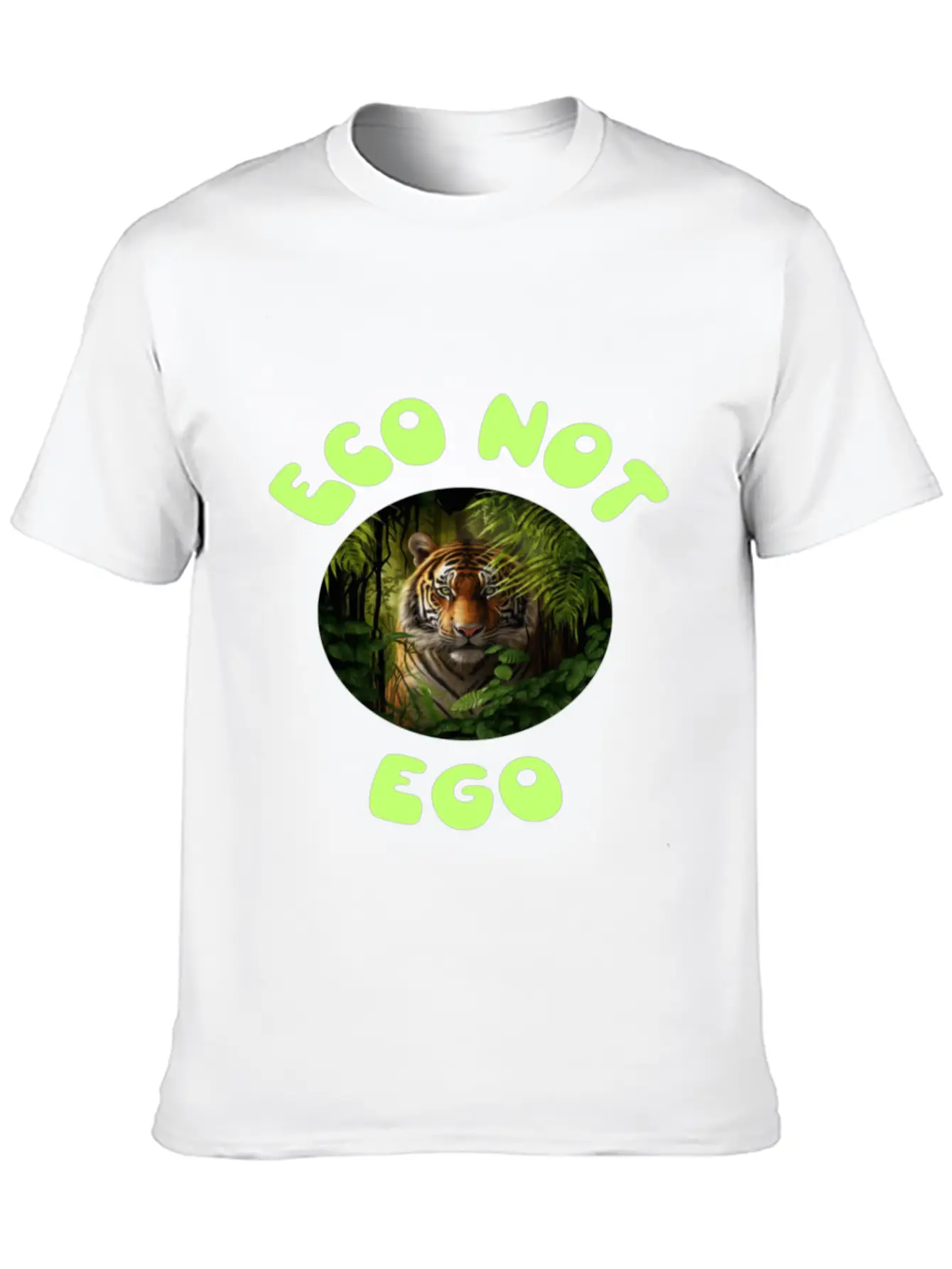 Eco Not Ego Climate Change Design12 Unisex Short Sleeve Soft Cotton T-Shirt – Casual Everyday Wear