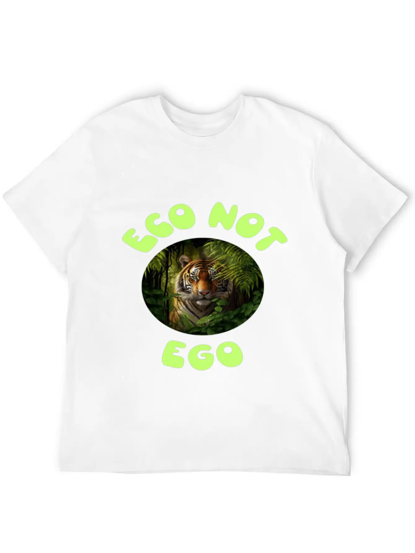 Eco Not Ego Climate Change Design12 Unisex Short Sleeve Soft Cotton T-Shirt – Casual Everyday Wear