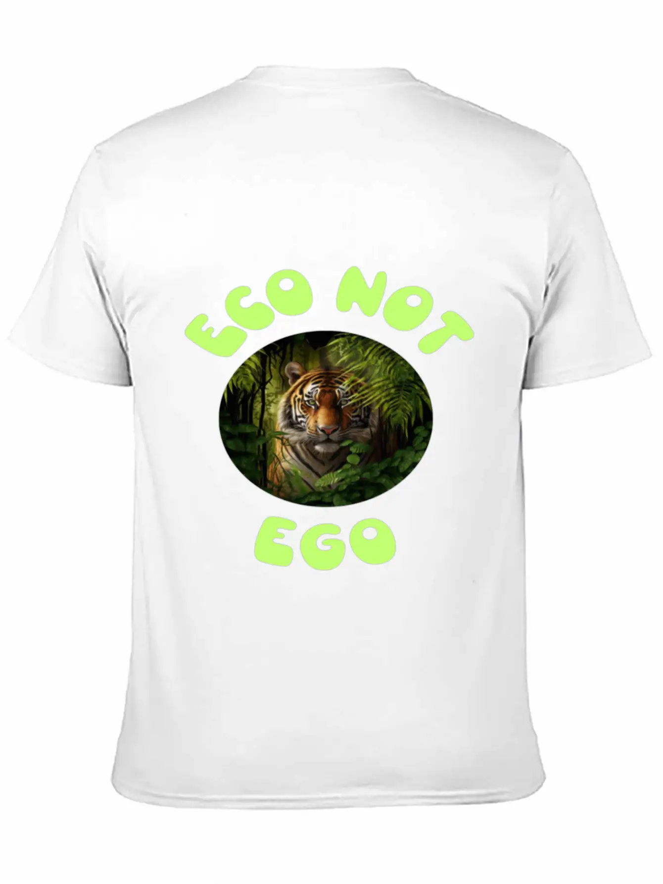 Eco Not Ego Climate Change Design12 Unisex Short Sleeve Soft Cotton T-Shirt – Casual Everyday Wear