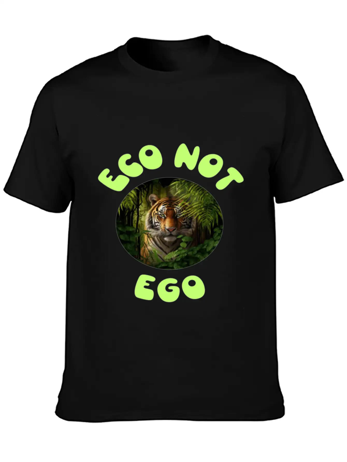 Eco Not Ego Climate Change Design12 Unisex Short Sleeve Soft Cotton T-Shirt – Casual Everyday Wear