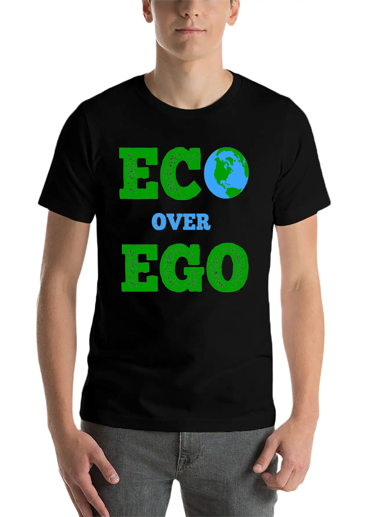 ECO Over EGO Comfortable Minimalist Graphic Tee – Summer Style Essential