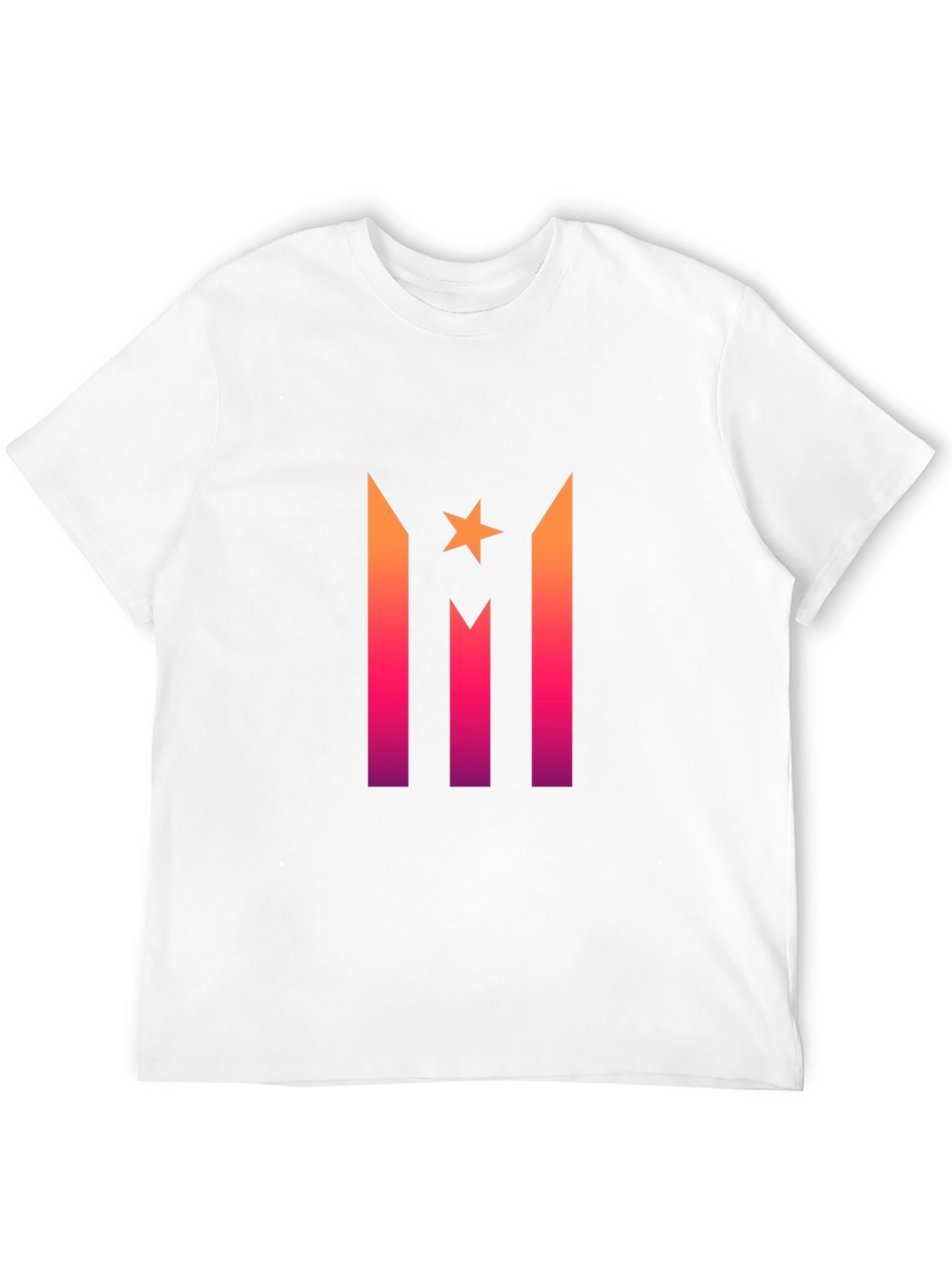 Gradient Star Graphic Black T-Shirt