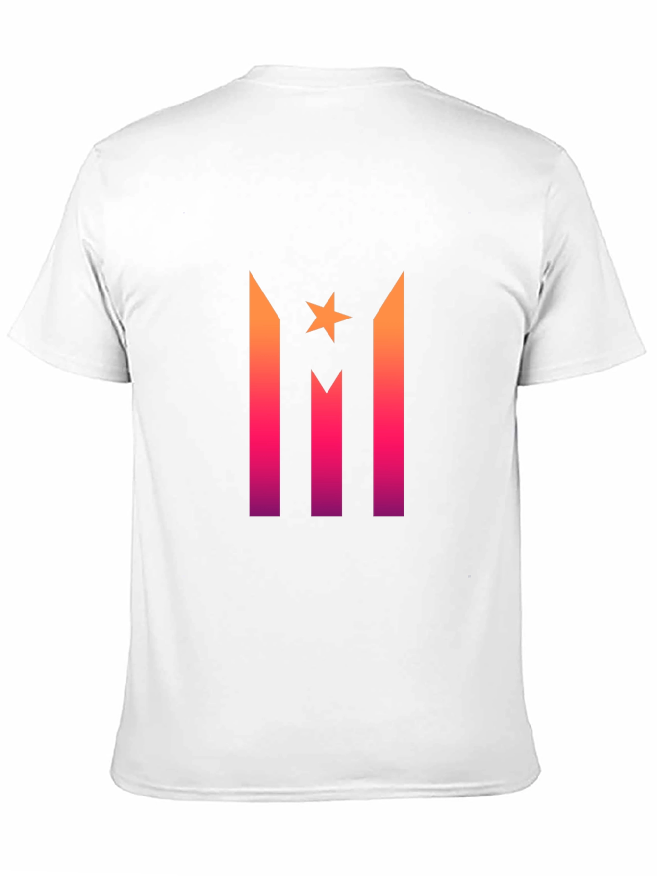 Gradient Star Graphic Black T-Shirt