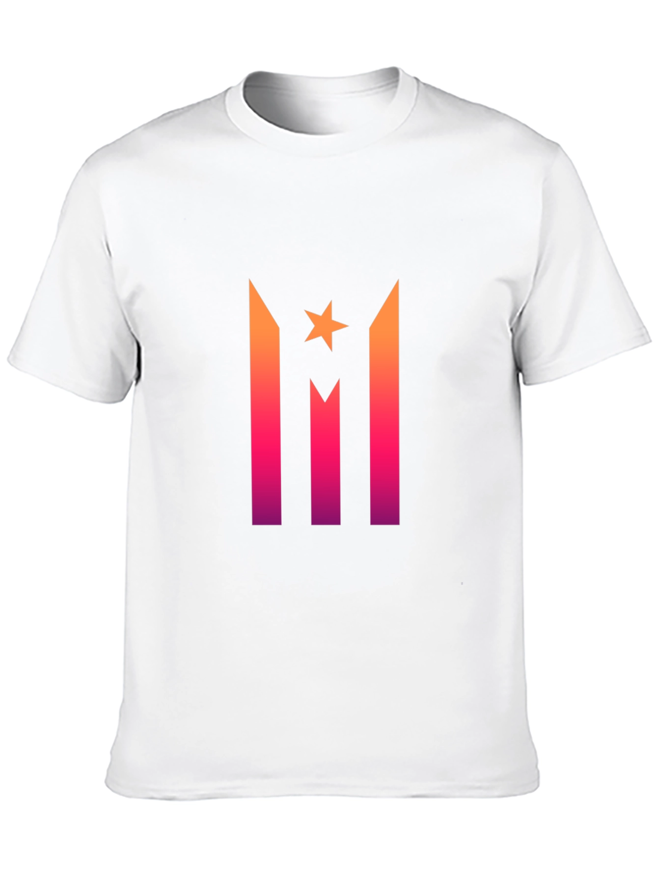 Gradient Star Graphic Black T-Shirt