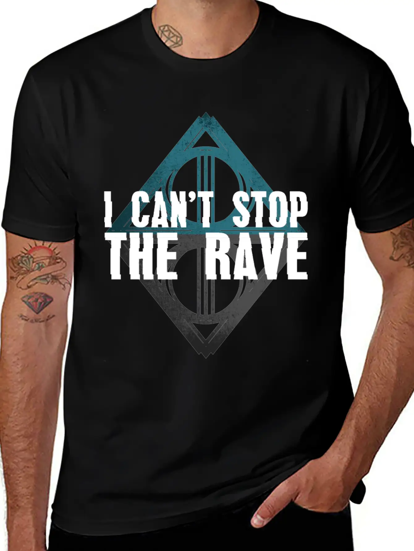EDM Techno Rave Festival I Can Not Stop The Rave Timeless Short Sleeve Tee – Comfy And Minimalist Design
