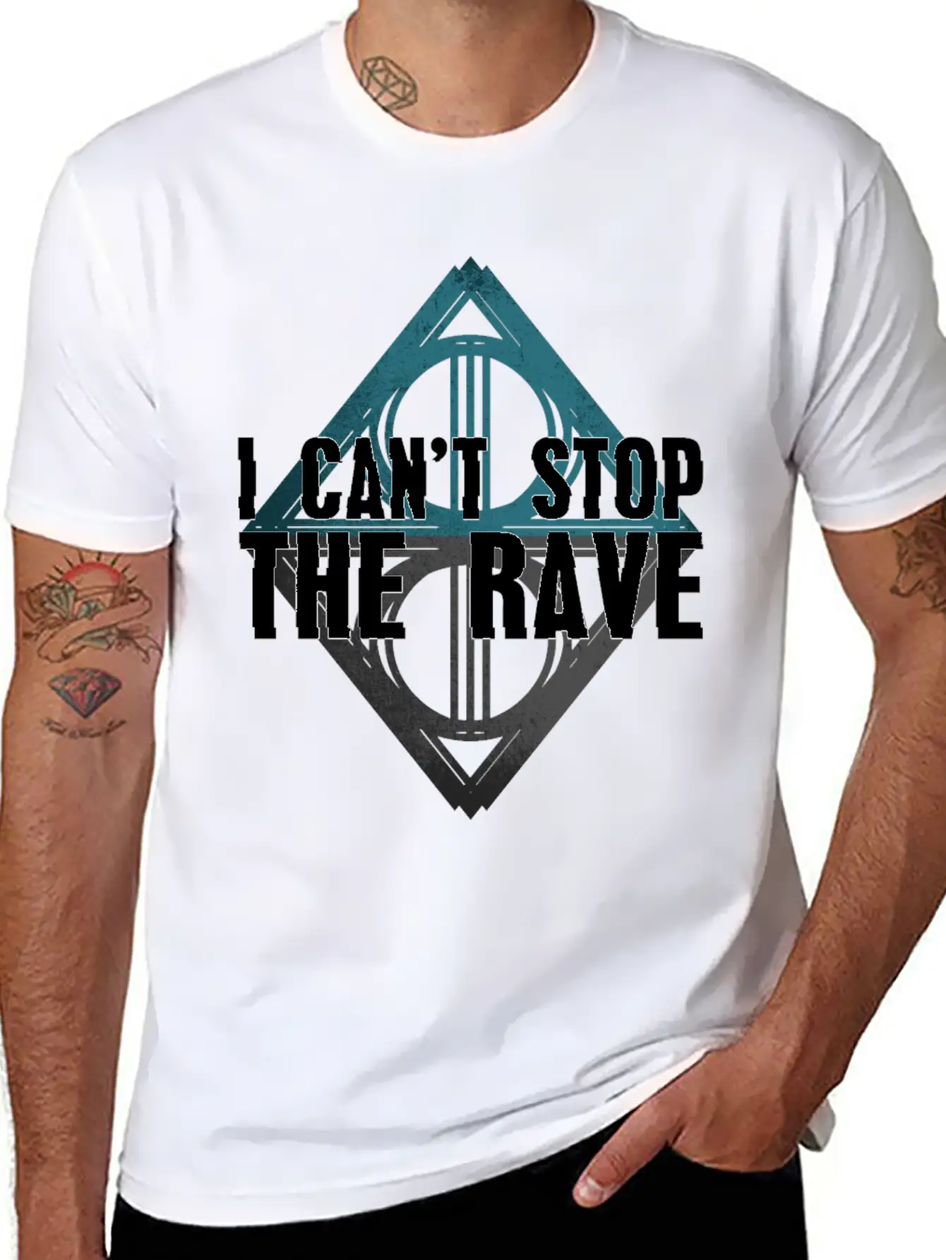 EDM Techno Rave Festival I Can Not Stop The Rave Timeless Short Sleeve Tee – Comfy And Minimalist Design