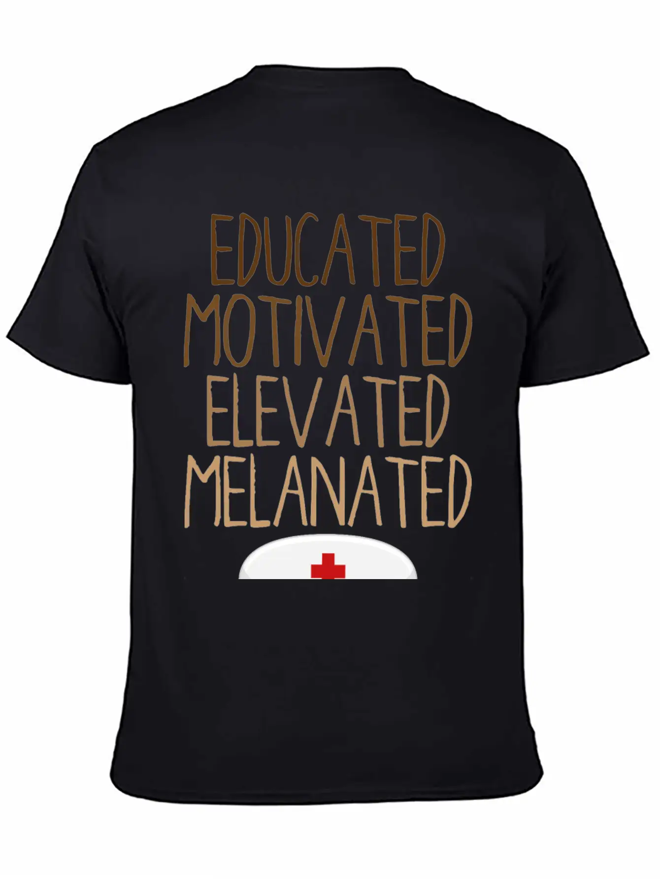 Educated Motivated Elevated Melanated African Unisex Short Sleeve Soft Cotton T-Shirt – Casual Everyday Wear