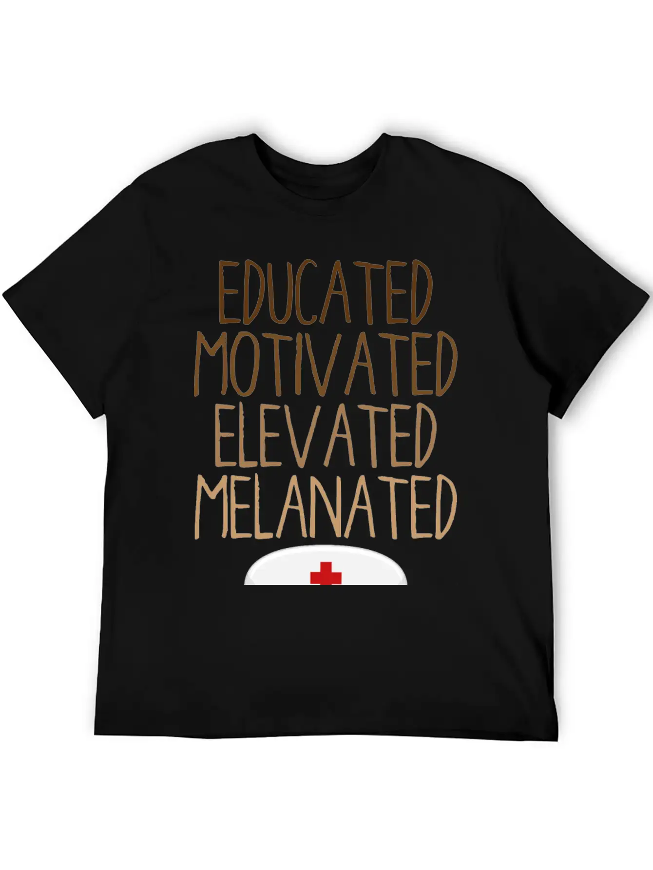 Educated Motivated Elevated Melanated African Unisex Short Sleeve Soft Cotton T-Shirt – Casual Everyday Wear