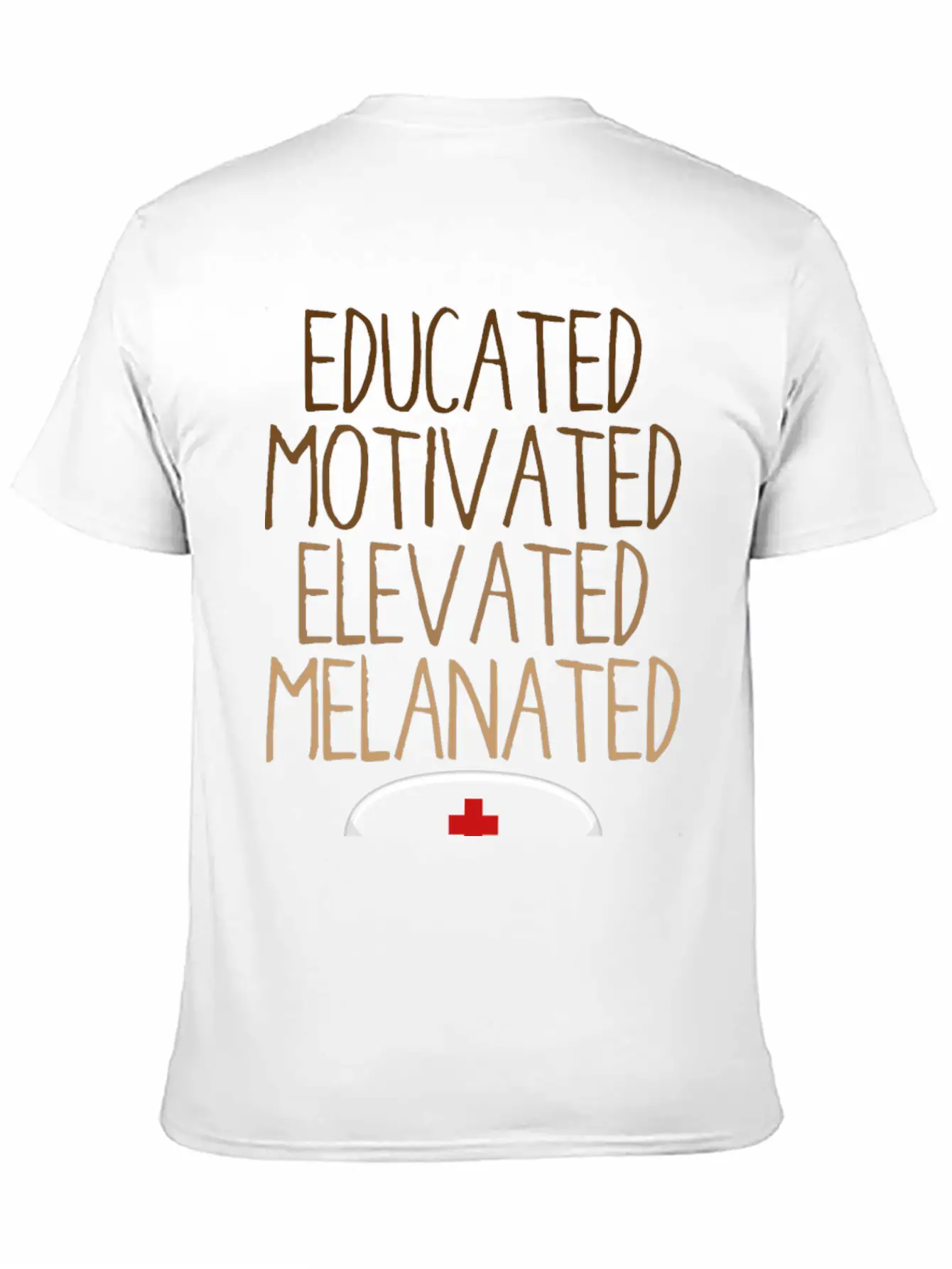 Educated Motivated Elevated Melanated African Unisex Short Sleeve Soft Cotton T-Shirt – Casual Everyday Wear