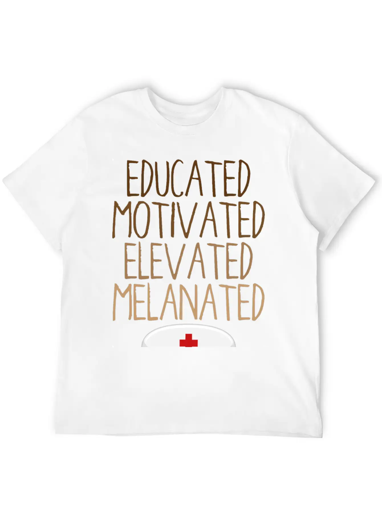 Educated Motivated Elevated Melanated African Unisex Short Sleeve Soft Cotton T-Shirt – Casual Everyday Wear
