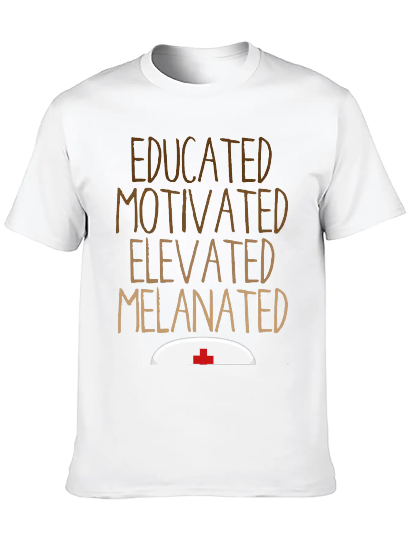 Educated Motivated Elevated Melanated African Unisex Short Sleeve Soft Cotton T-Shirt – Casual Everyday Wear