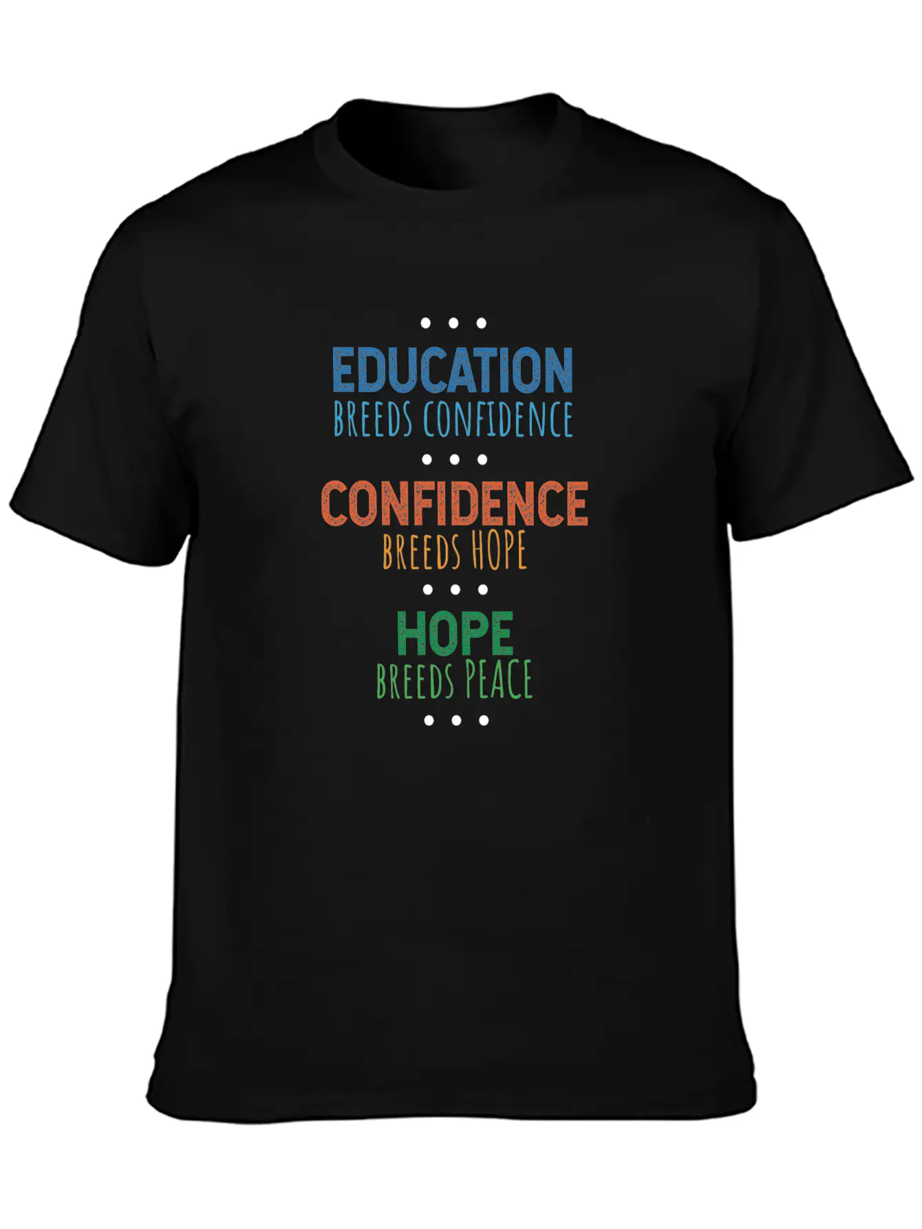 Education Breeds Confidence Confidence Breeds Hope Essential Unisex Summer Tee – Soft Cotton Casual Fit